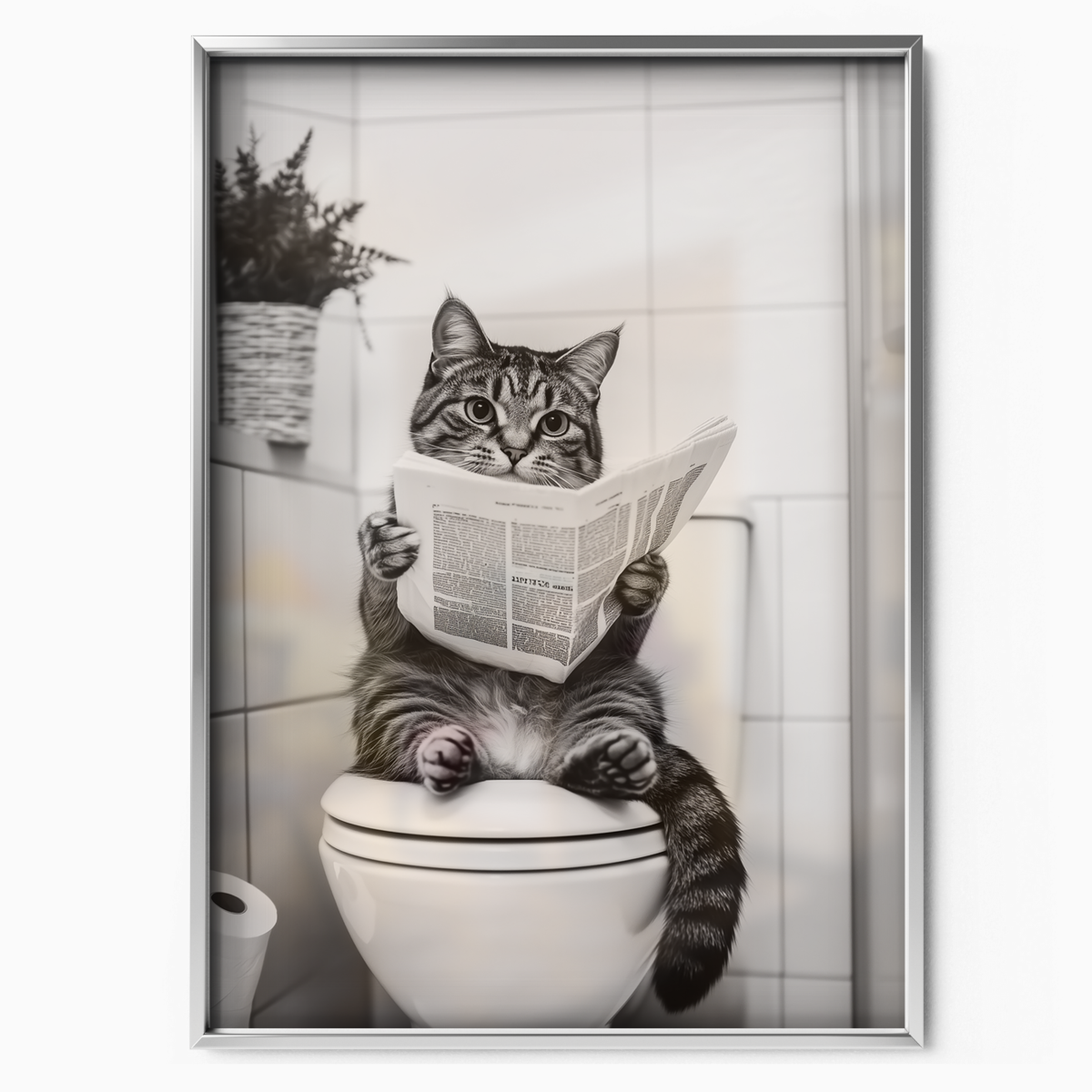 Cozy Cat Toilet Reading 2