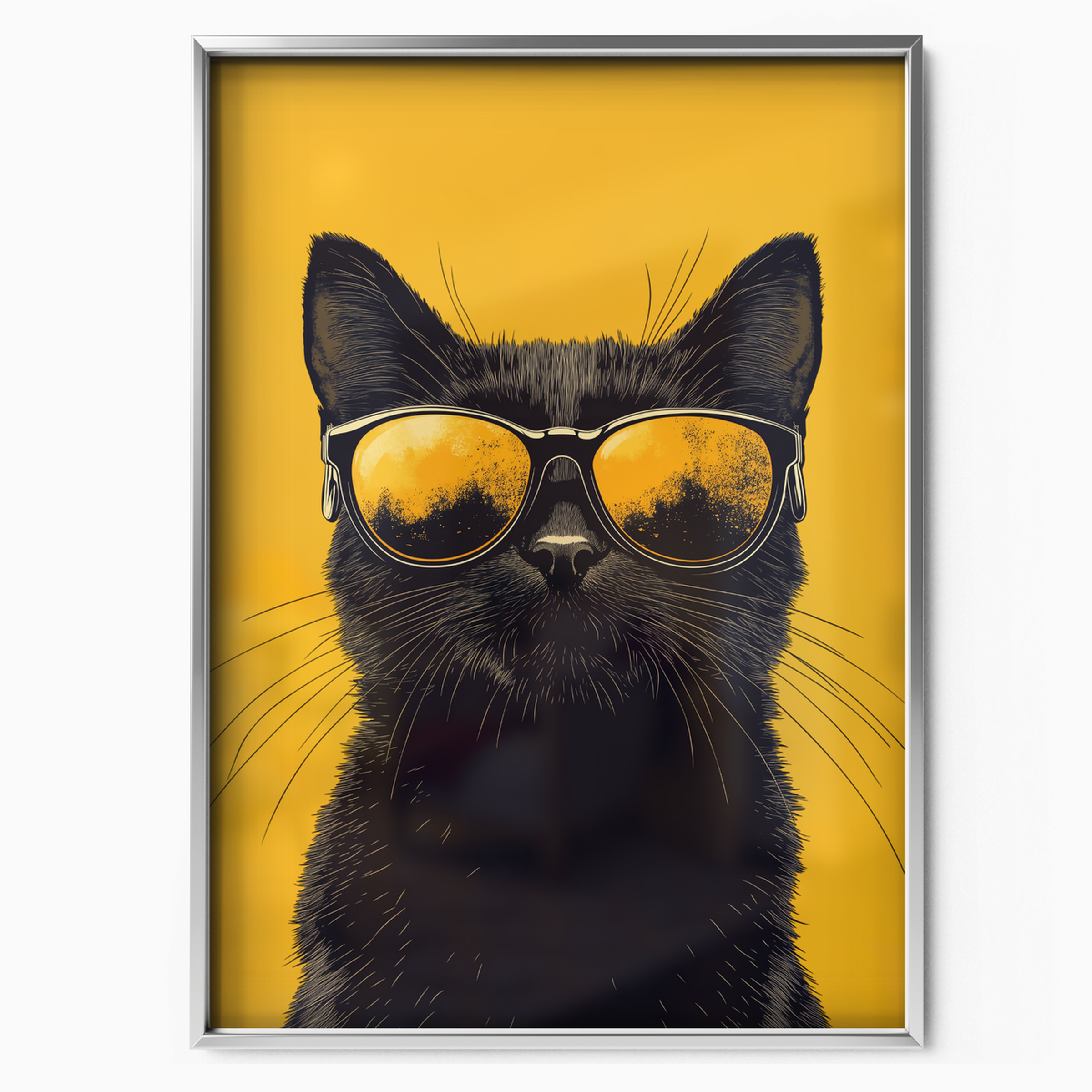 Groovy Black Cat Yellow
