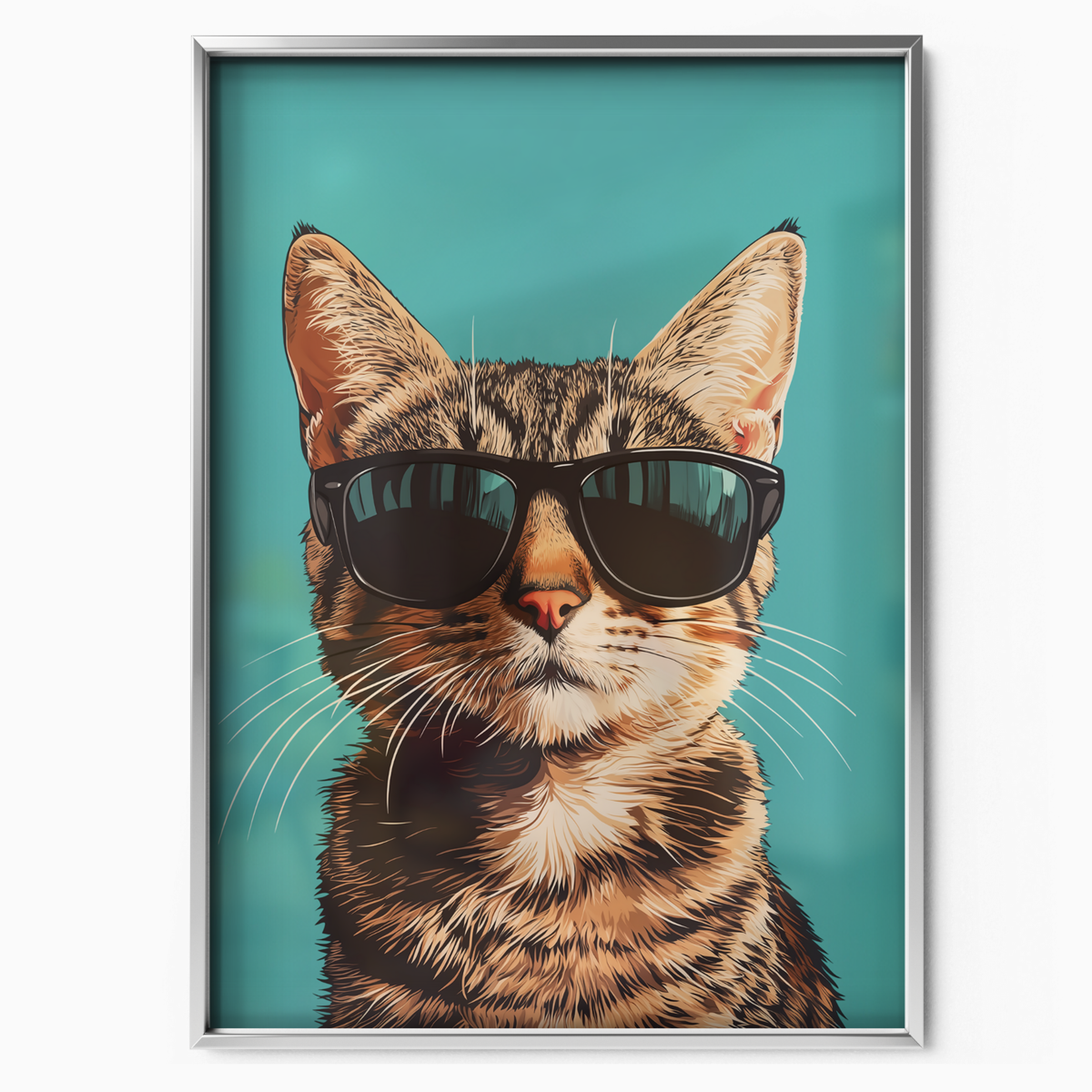 Groovy Cat Black Glass