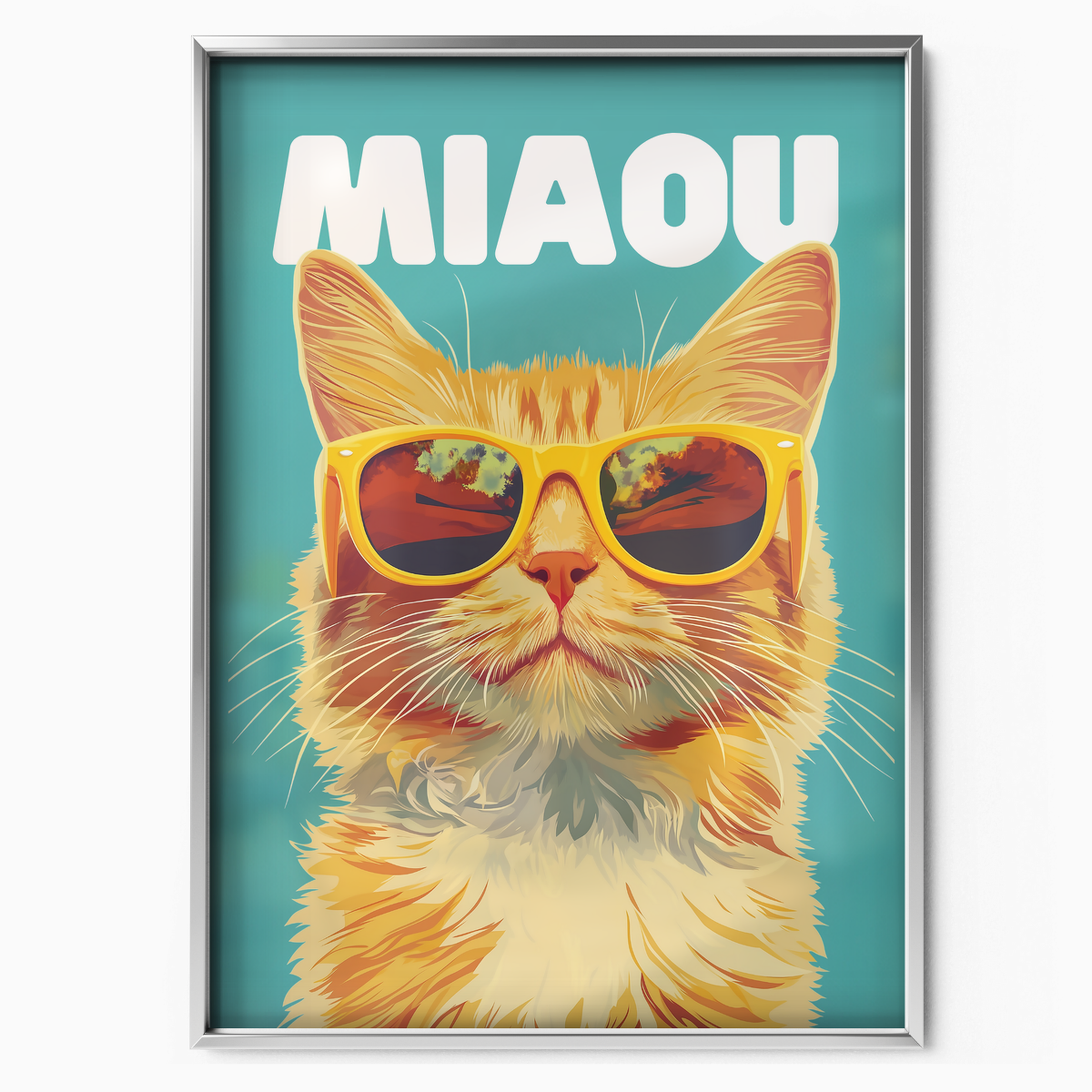 Groovy Cat Blue Miaou