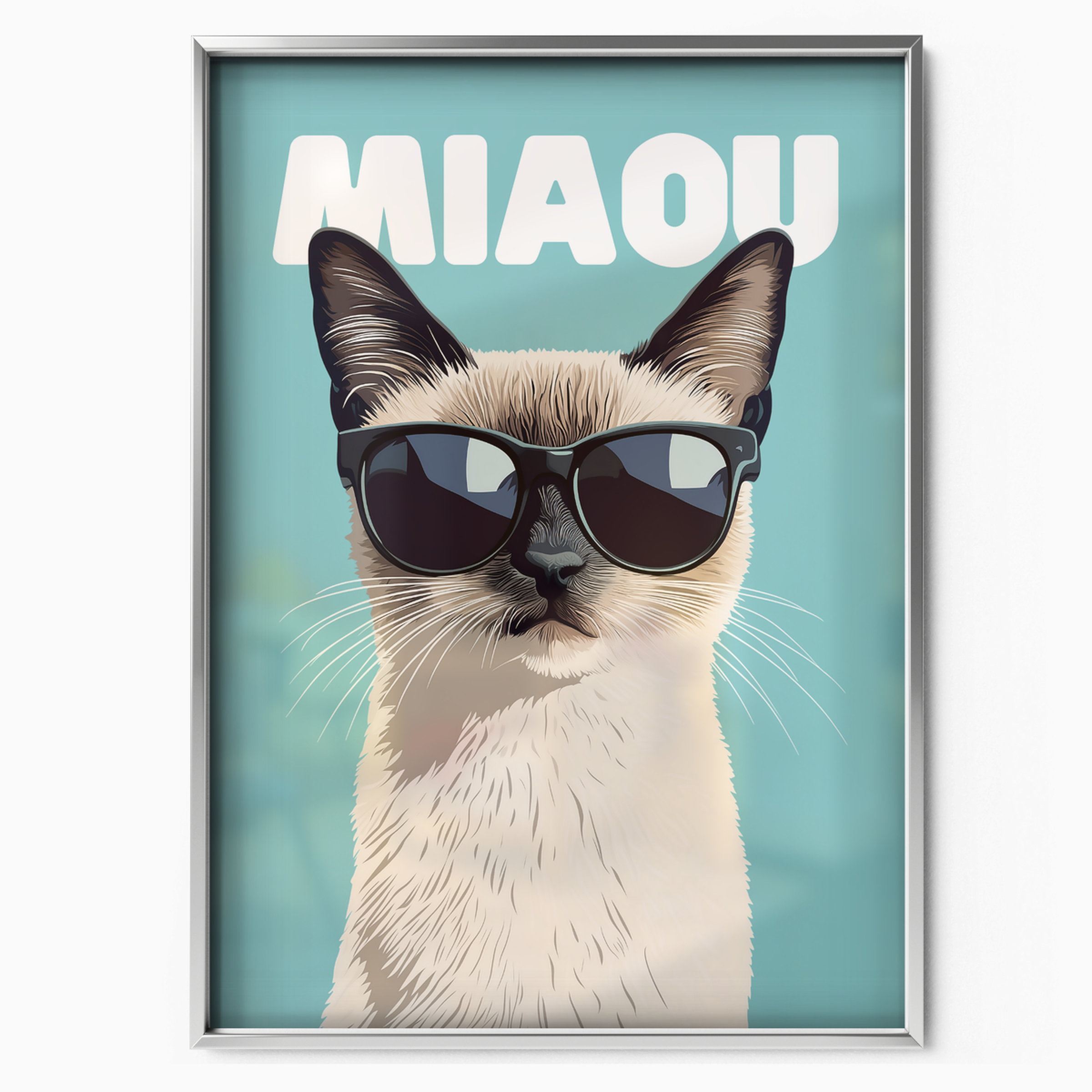 Groovy Cat Cyan Miaou