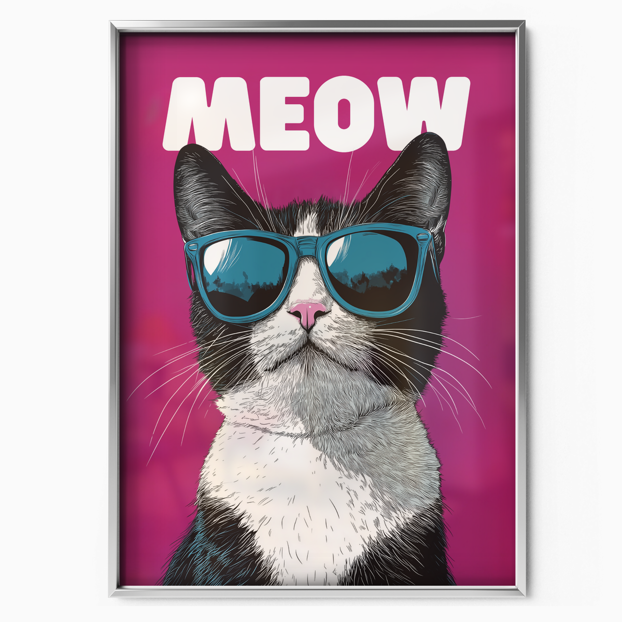 Groovy Cat Magenta Meow