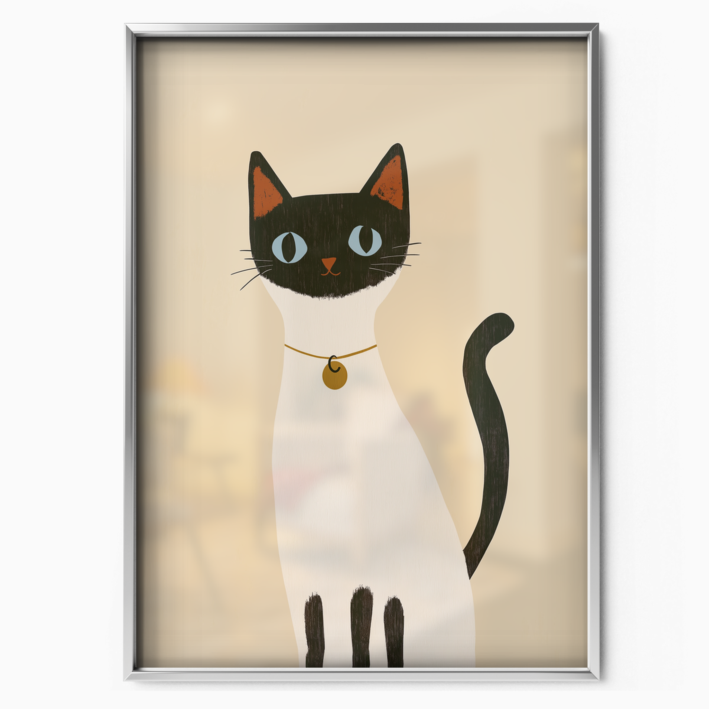 Pop Cat Golden Pendant