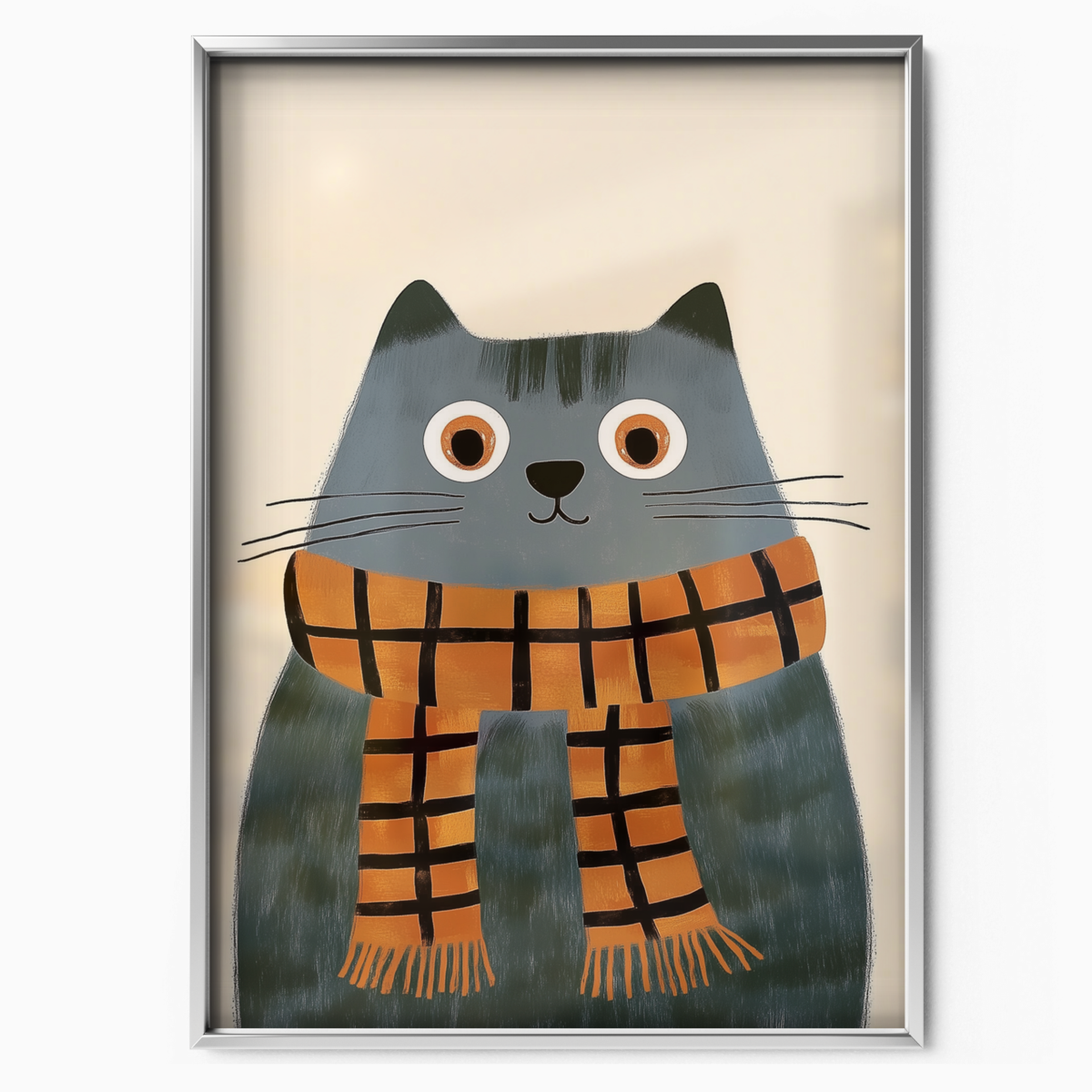 Pop Cat Plaid Scarf
