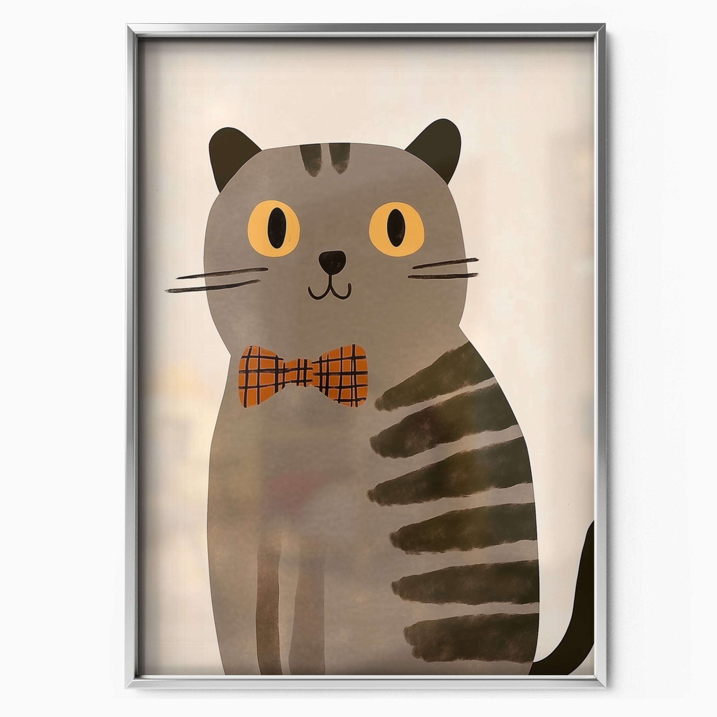 Pop Cat Striped Bowtie