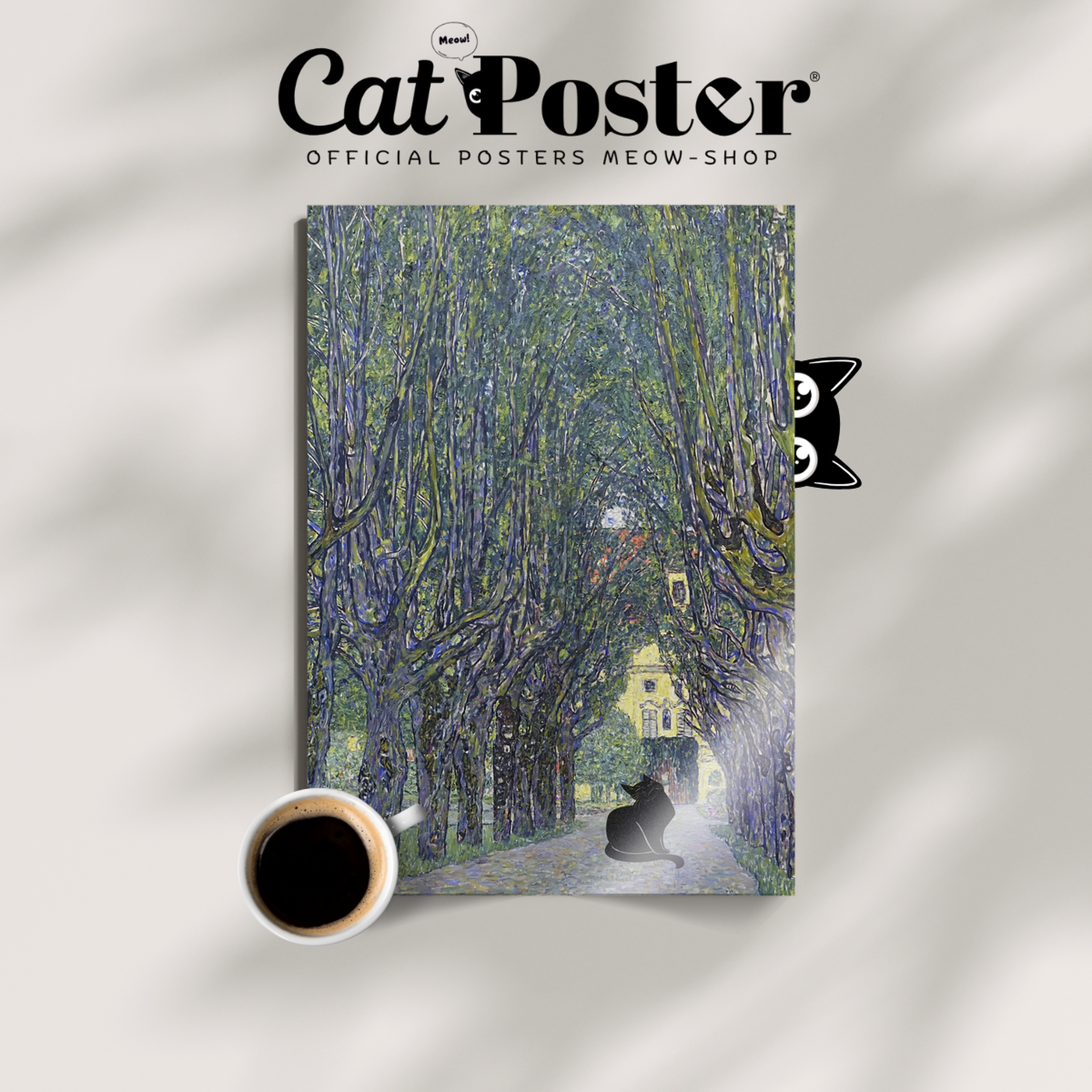 Black Cat X Klimt The Avenue In The Park