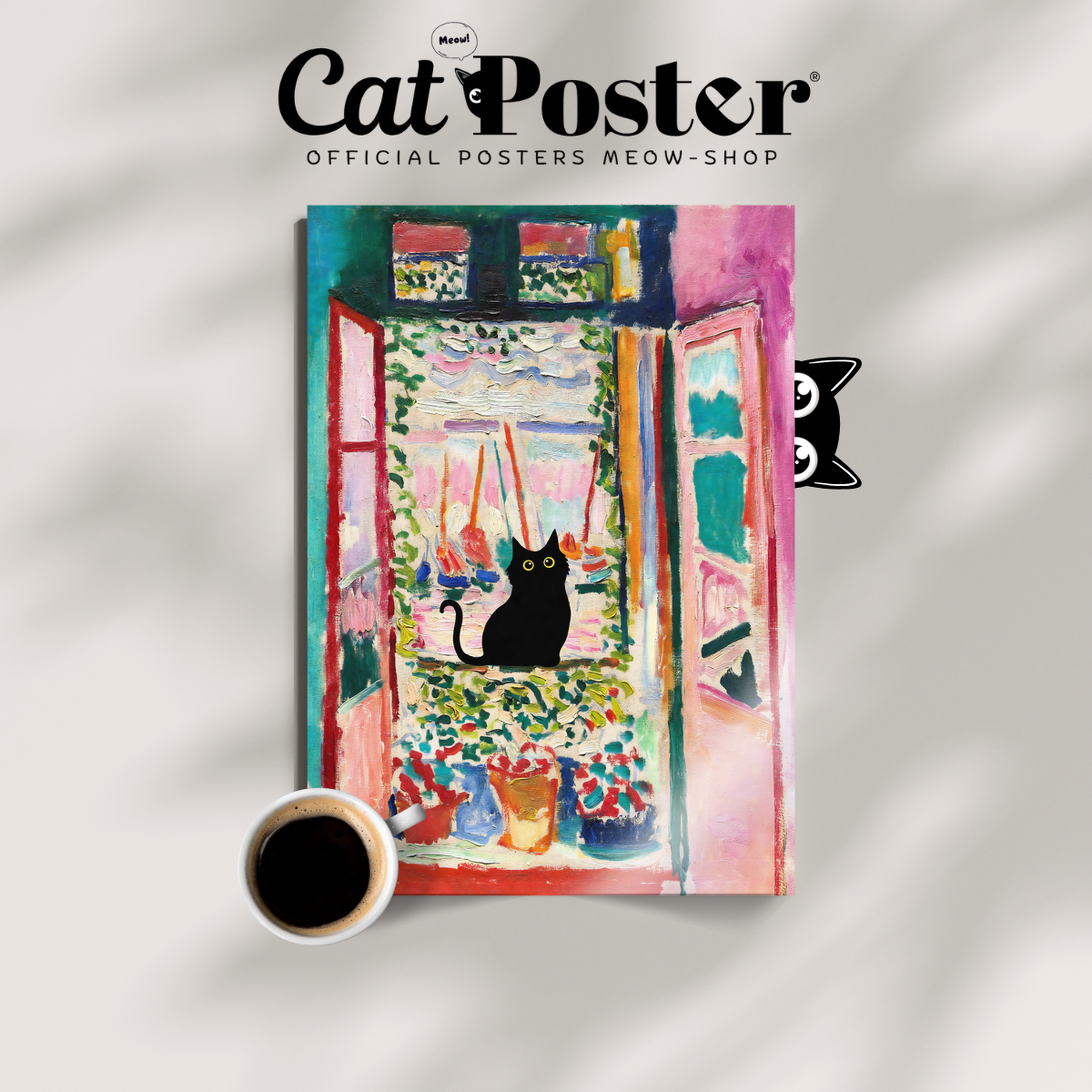 Cat By Matisse Open Window