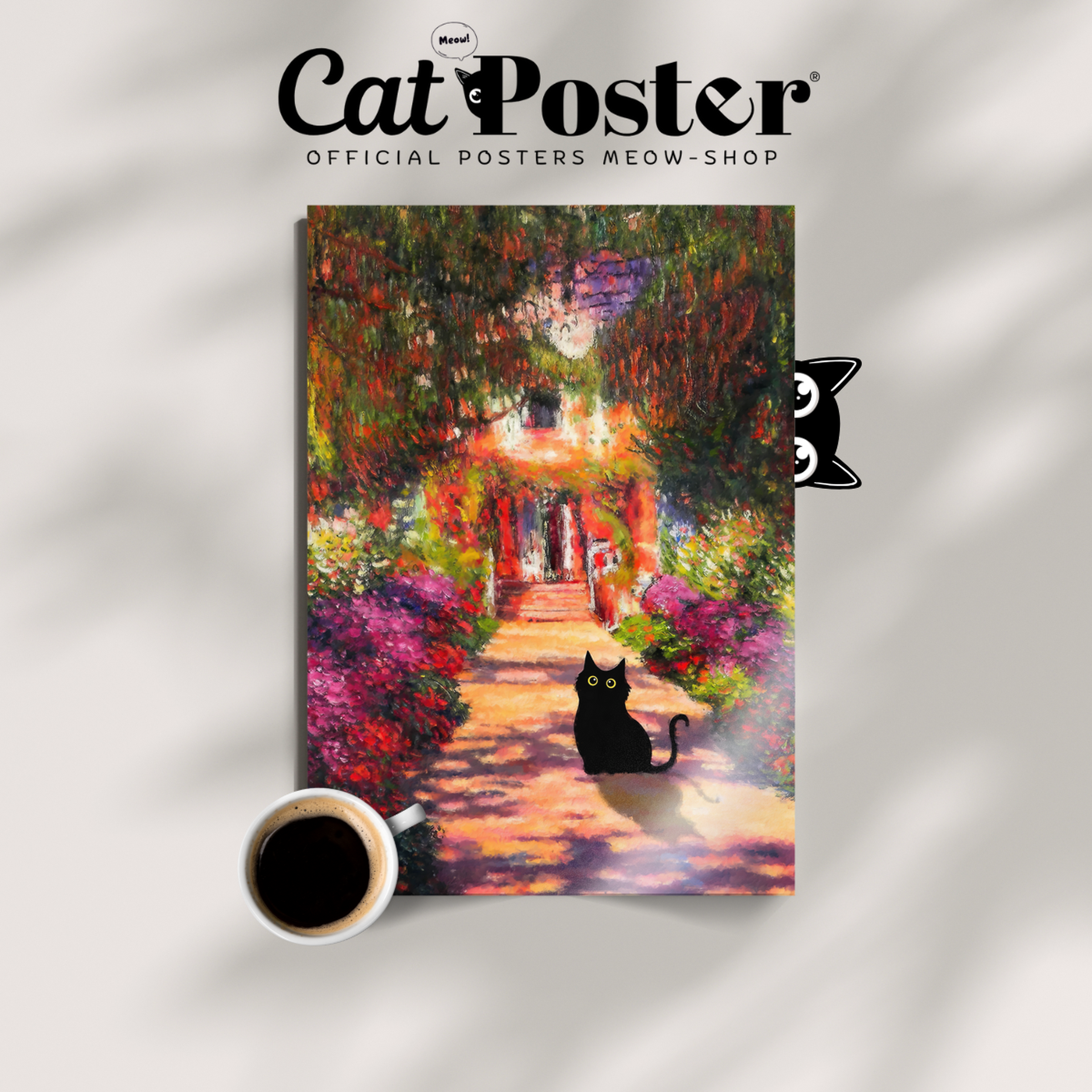 Cat In Monet Garden Path
