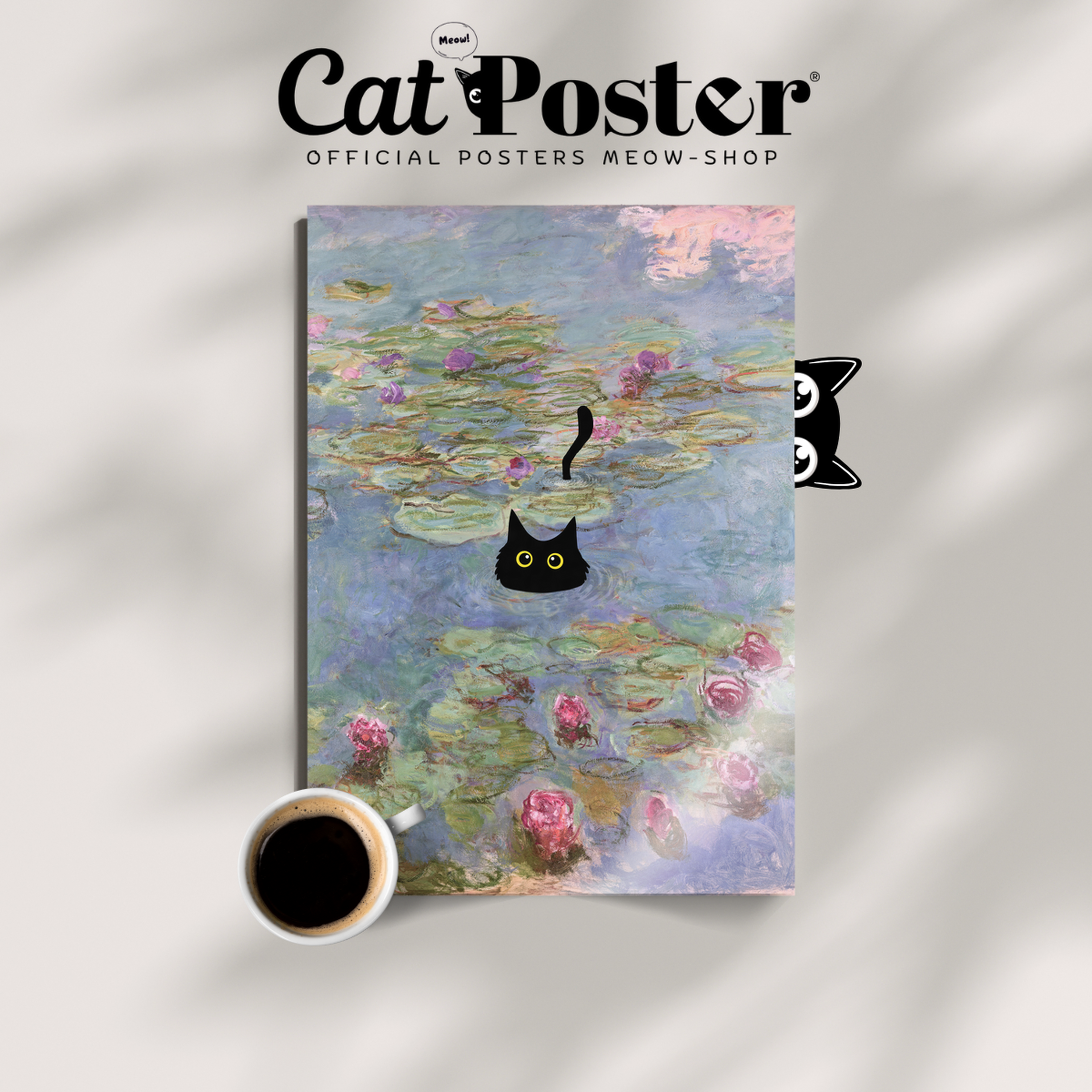 Cat In Monet Water Lilies Ii