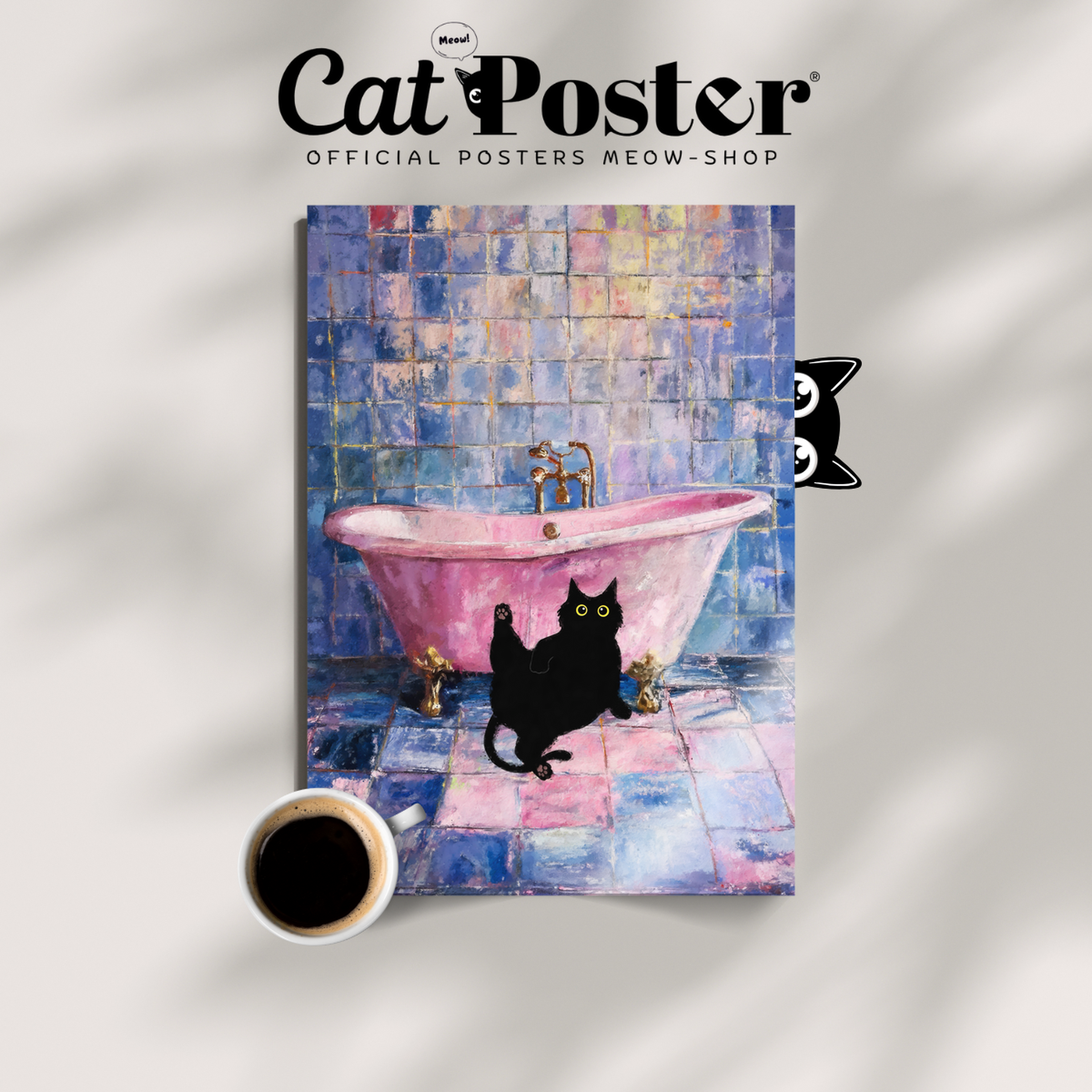 Cat In Pink Bathtub