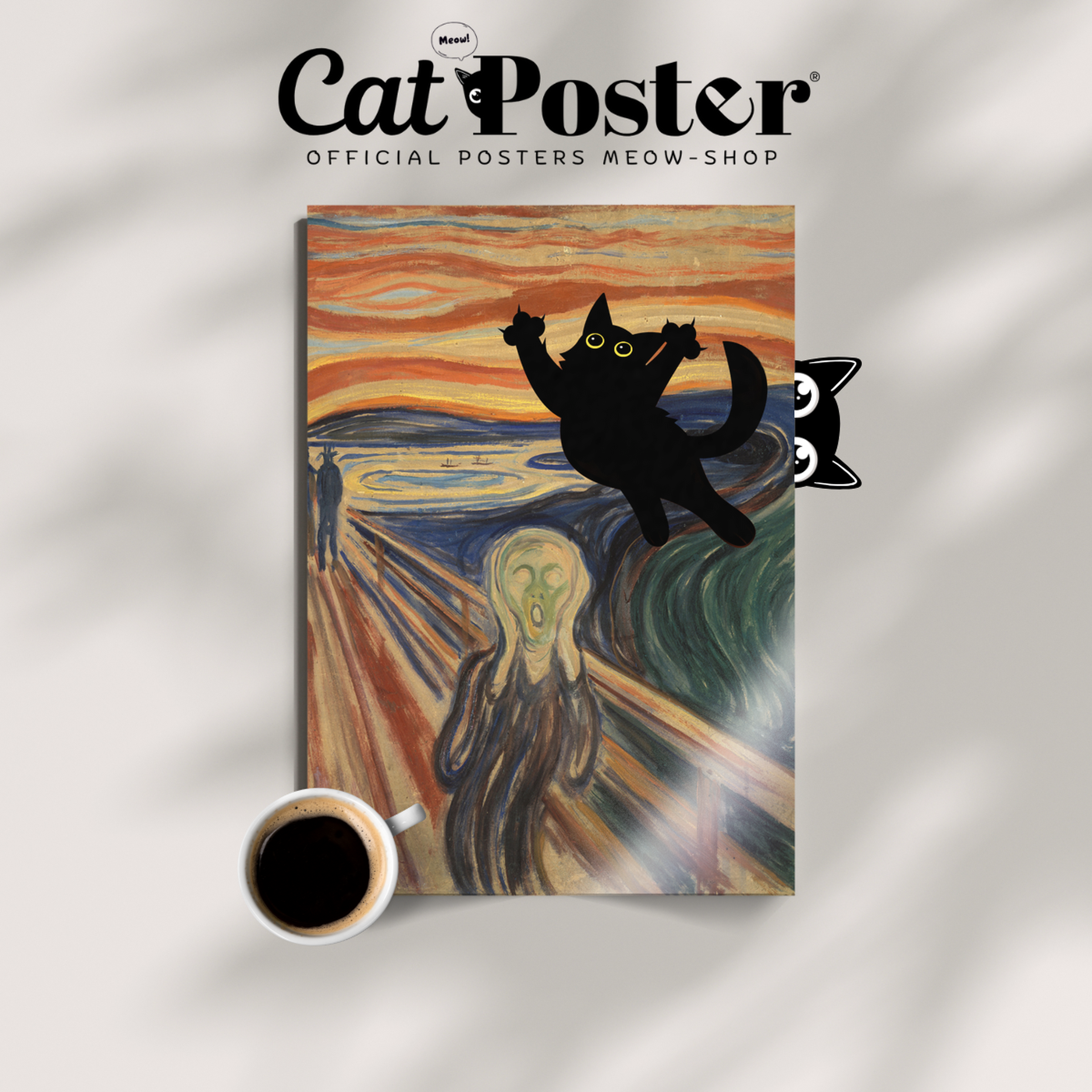 Cat Jump X Van Gogh The Scream