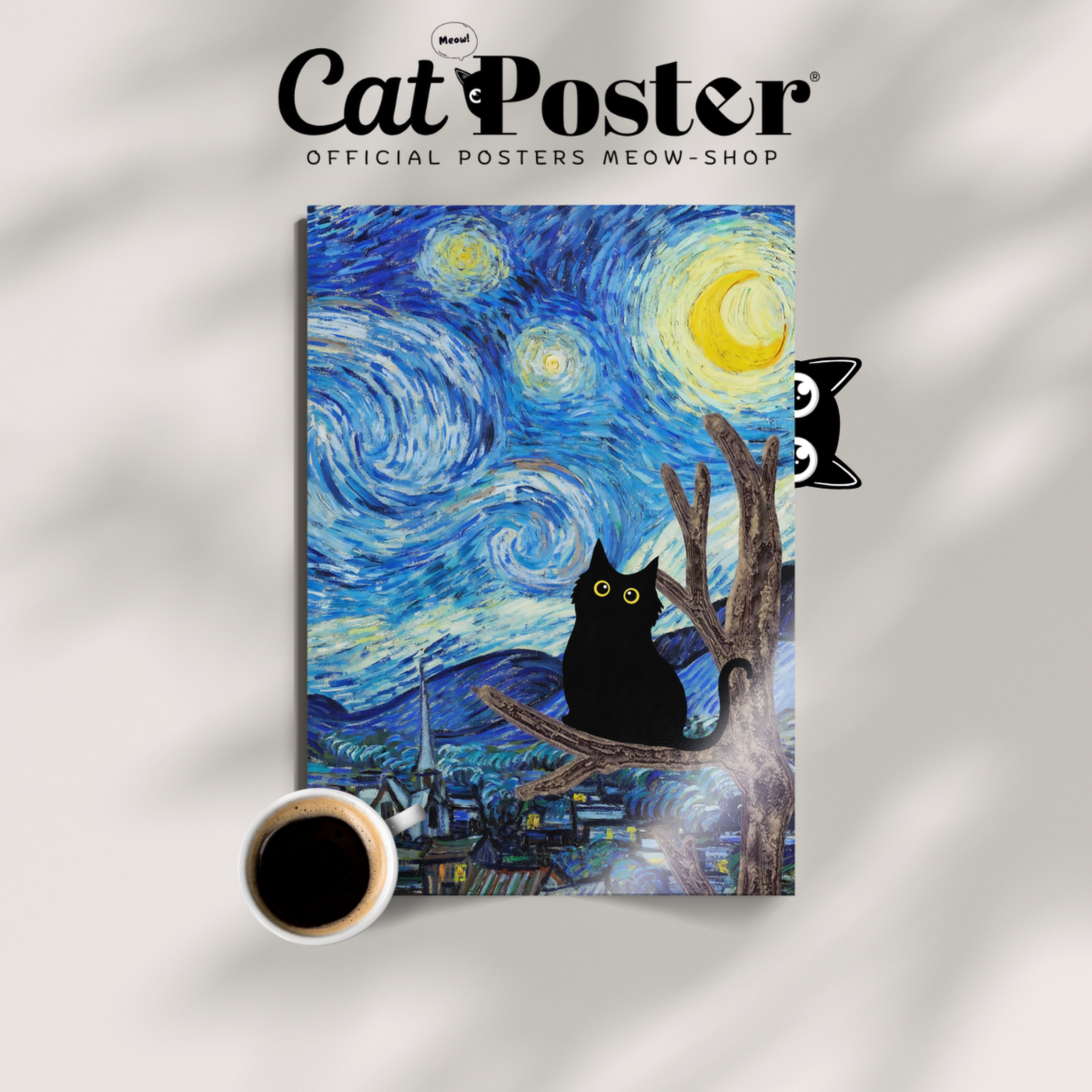 Cat Starry Night 2 2