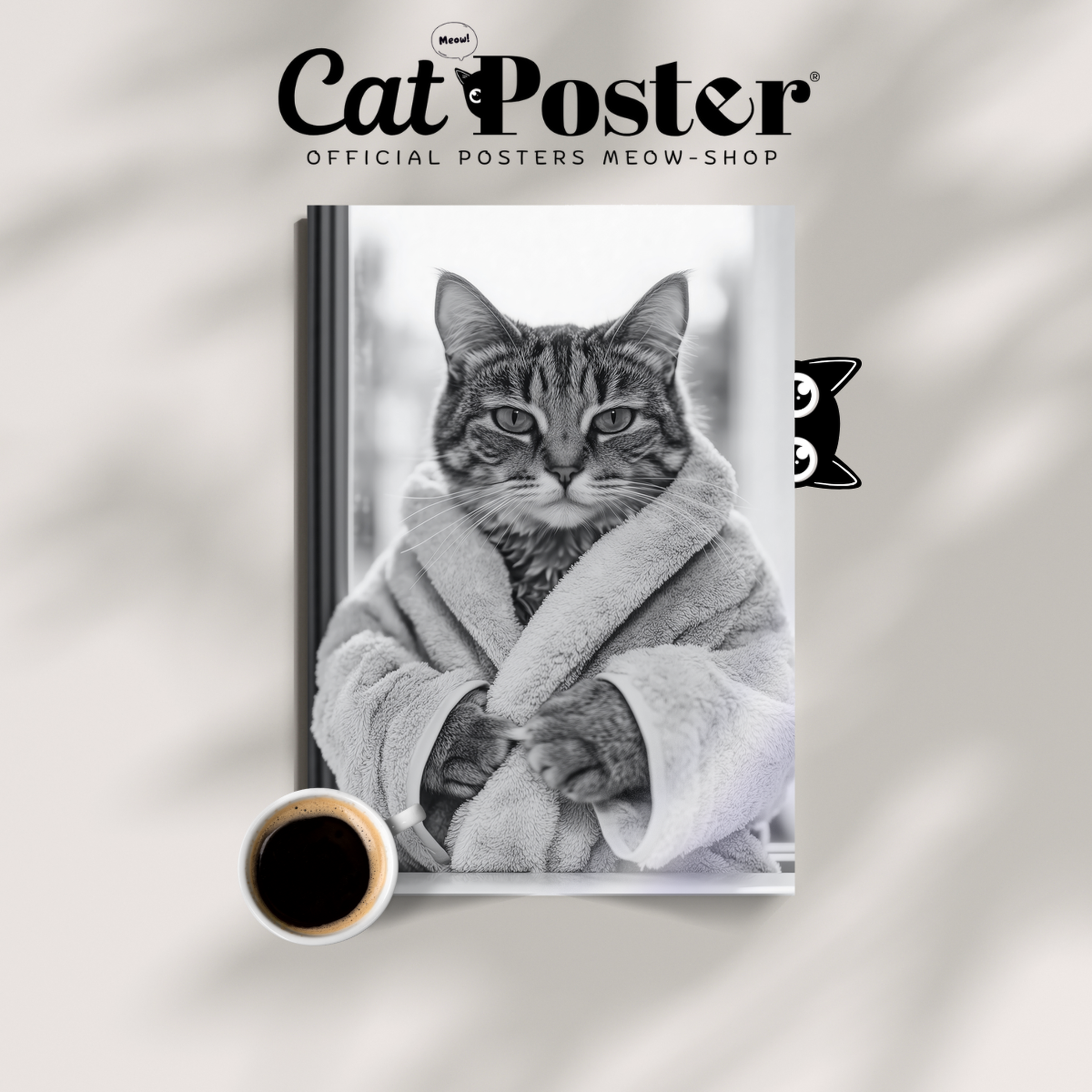Cozy Cat Bathrobe Look