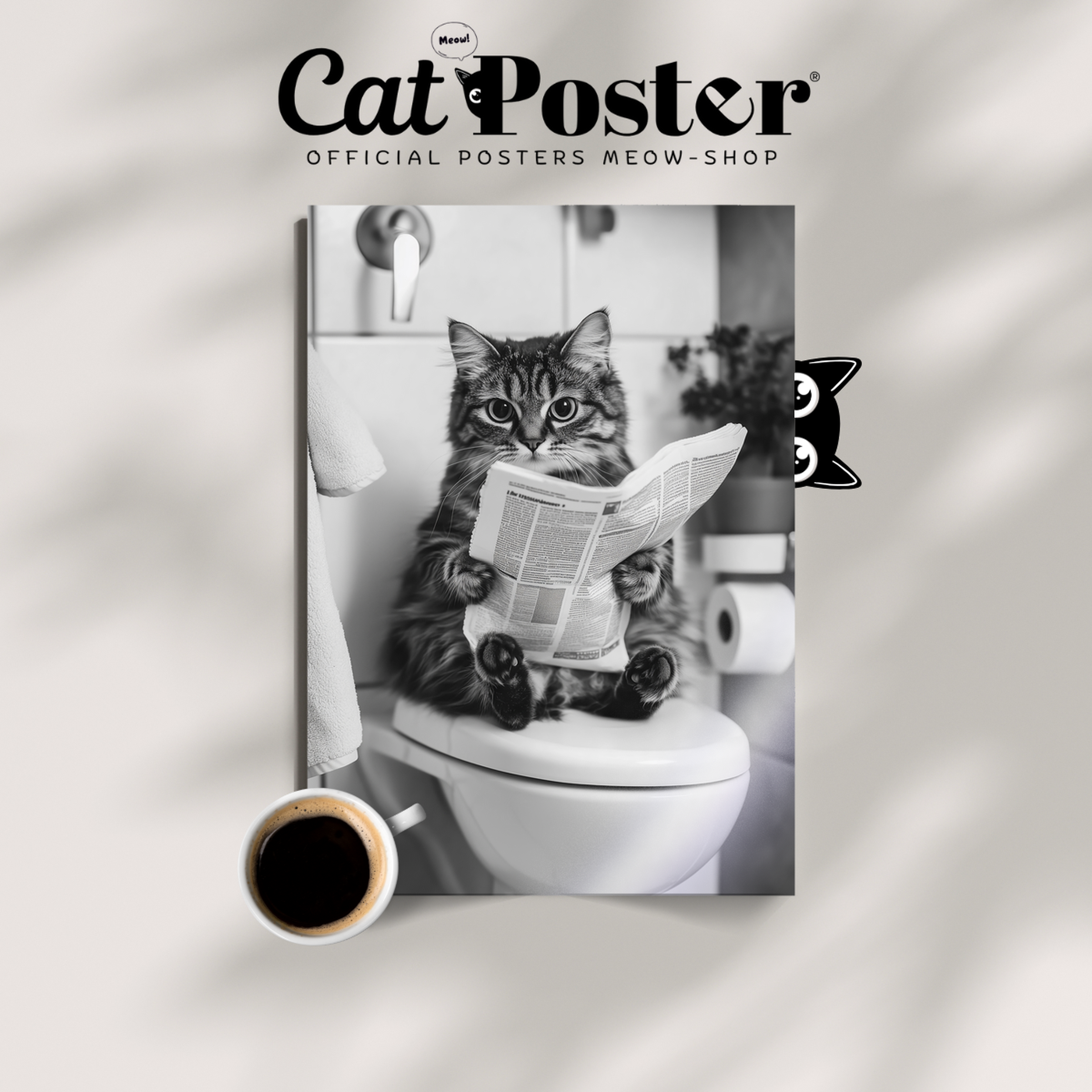 Cozy Cat Newspaper Break