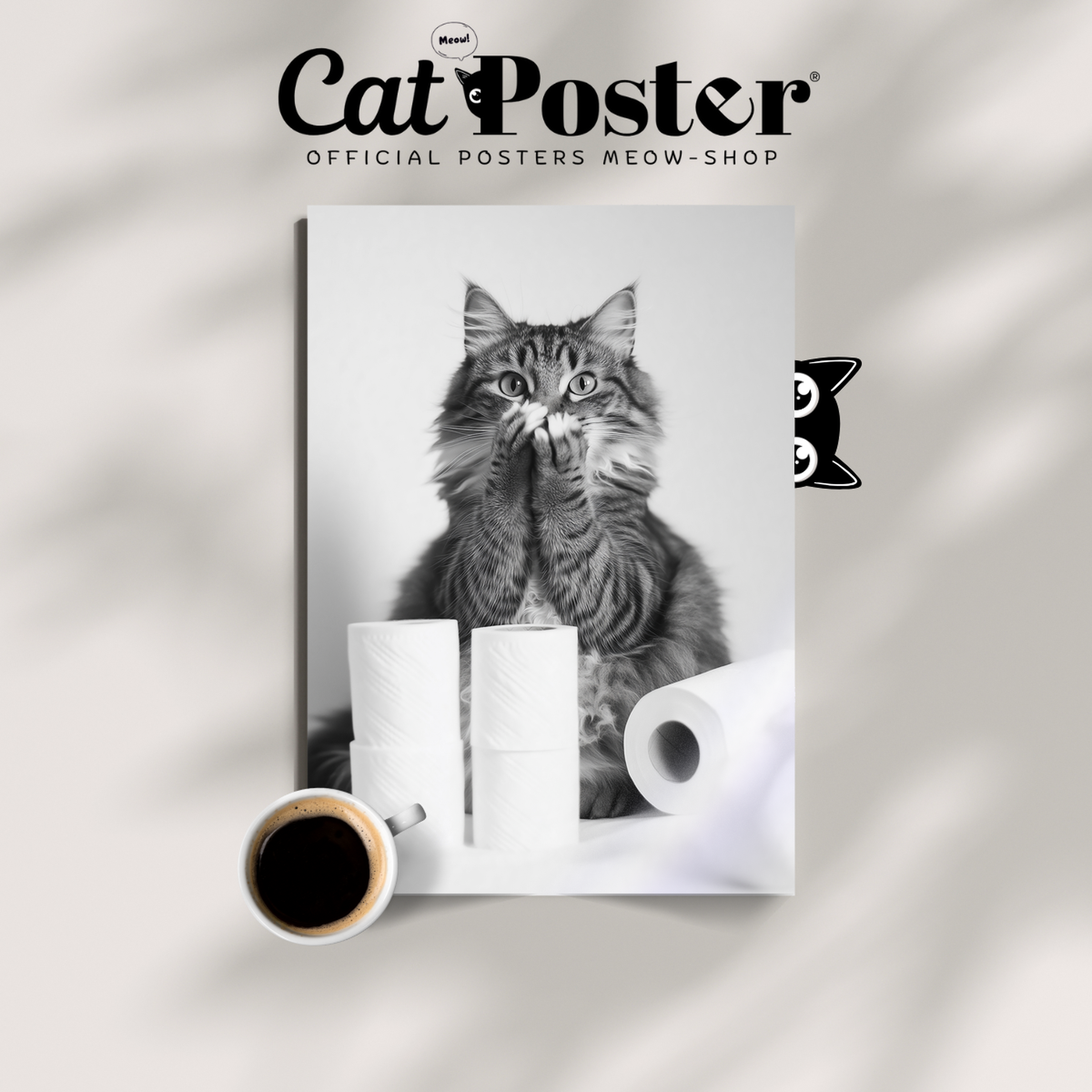 Cozy Cat Paper Tower