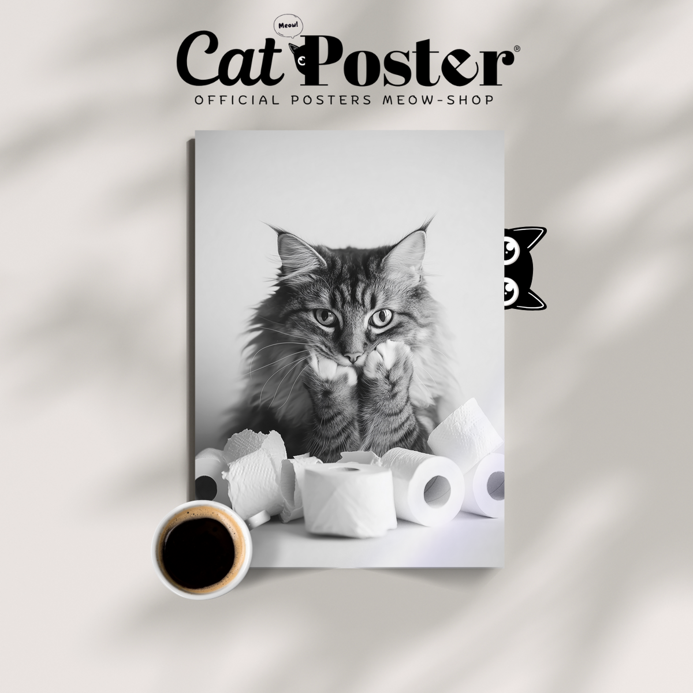 Cozy Cat Paper Trouble