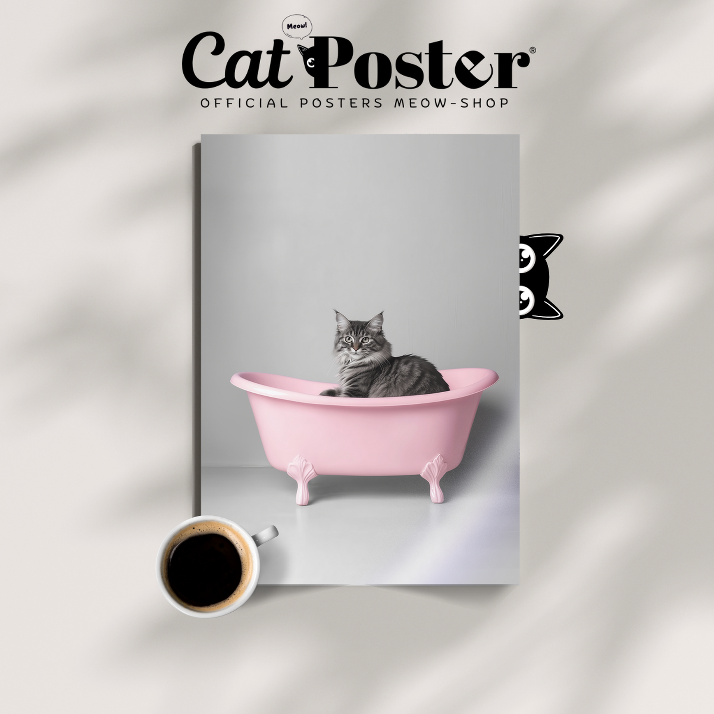 Cozy Cat Pink Bathtub