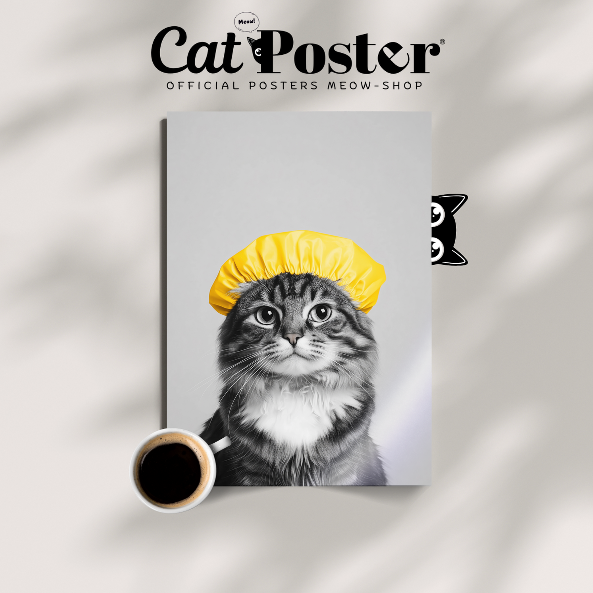 Cozy Cat Shower Cap 2