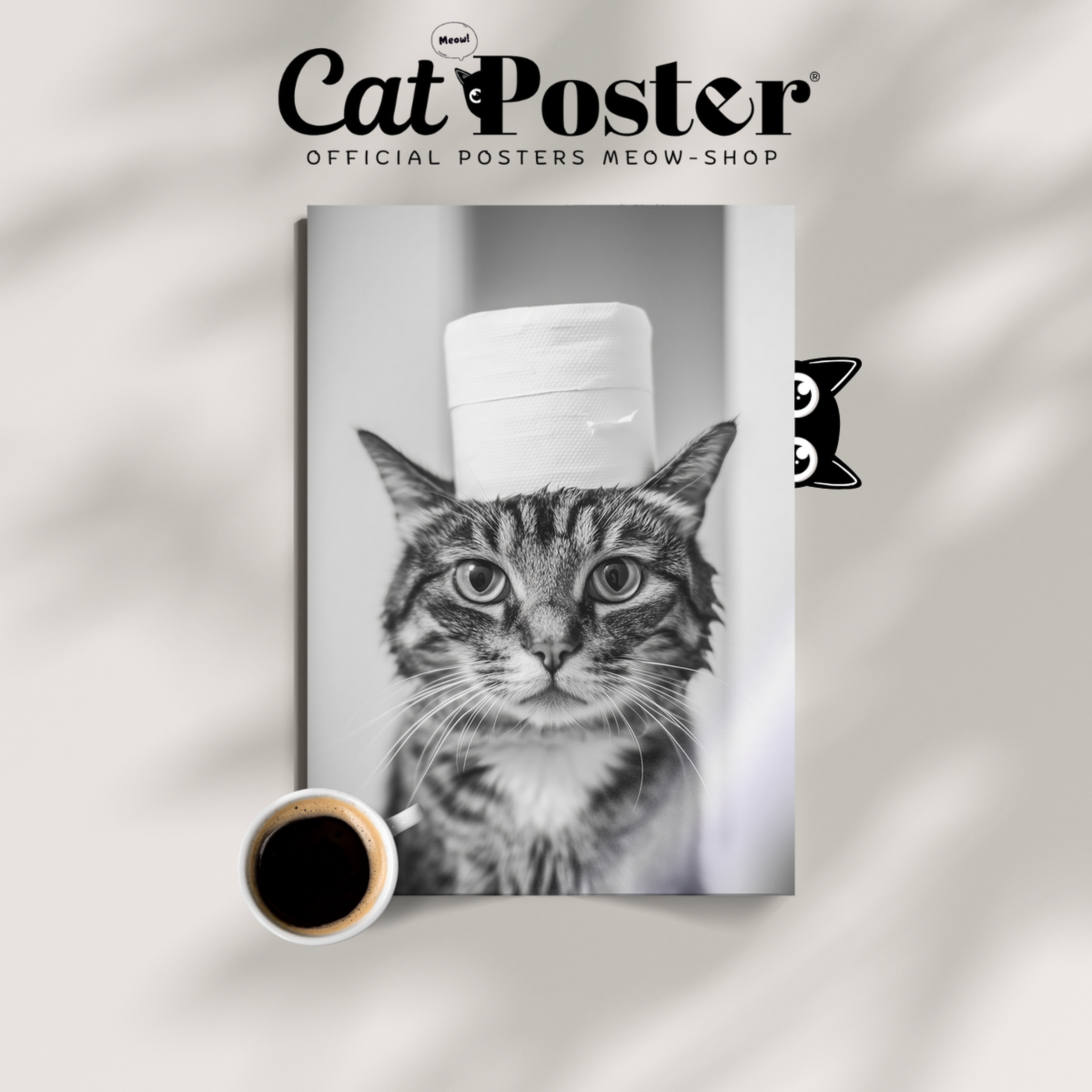 Cozy Cat Toilet Paper Hat