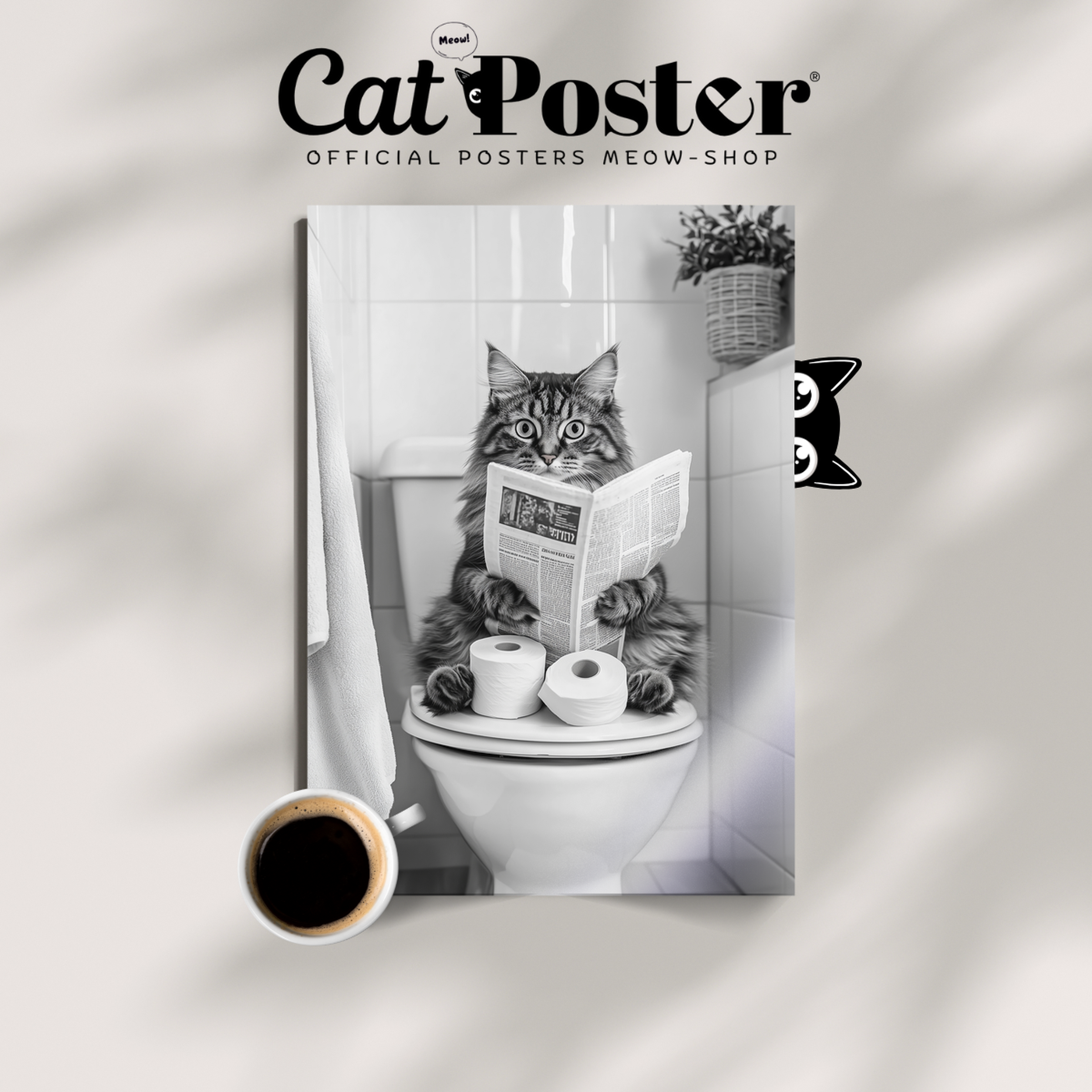 Cozy Cat Toilet Paper Rest