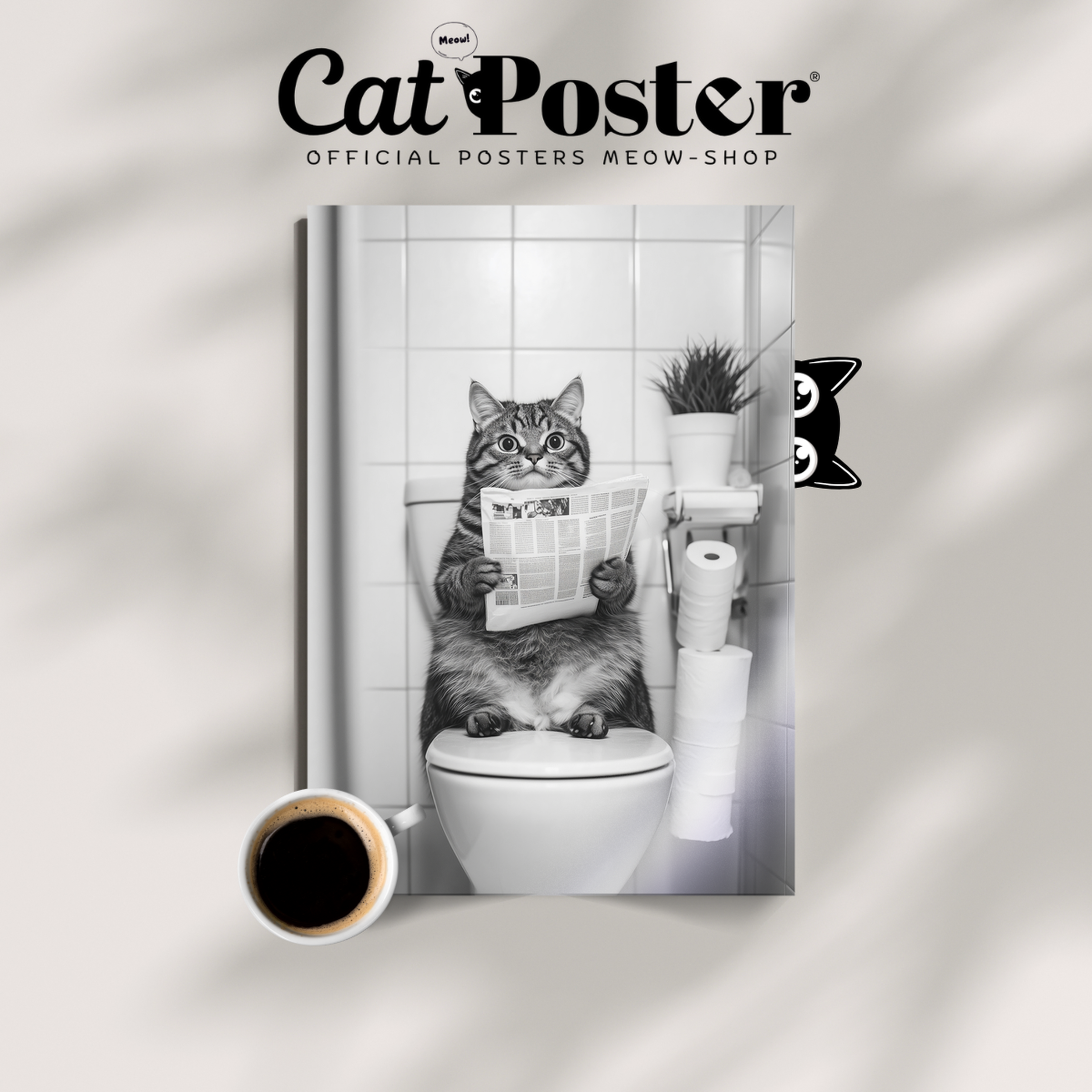 Cozy Cat Toilet Time