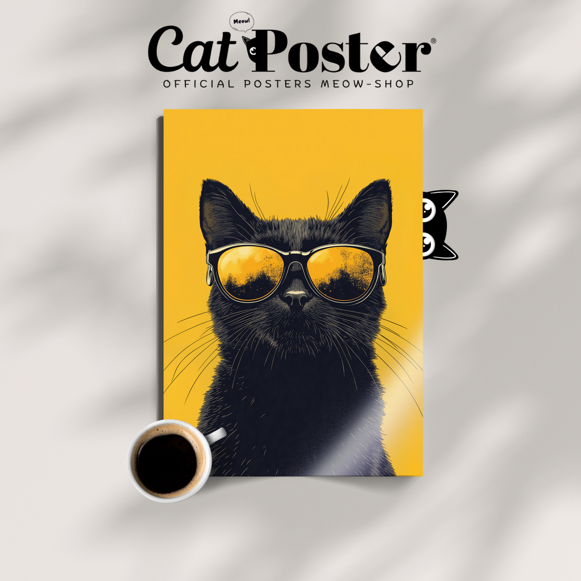Groovy Black Cat Yellow