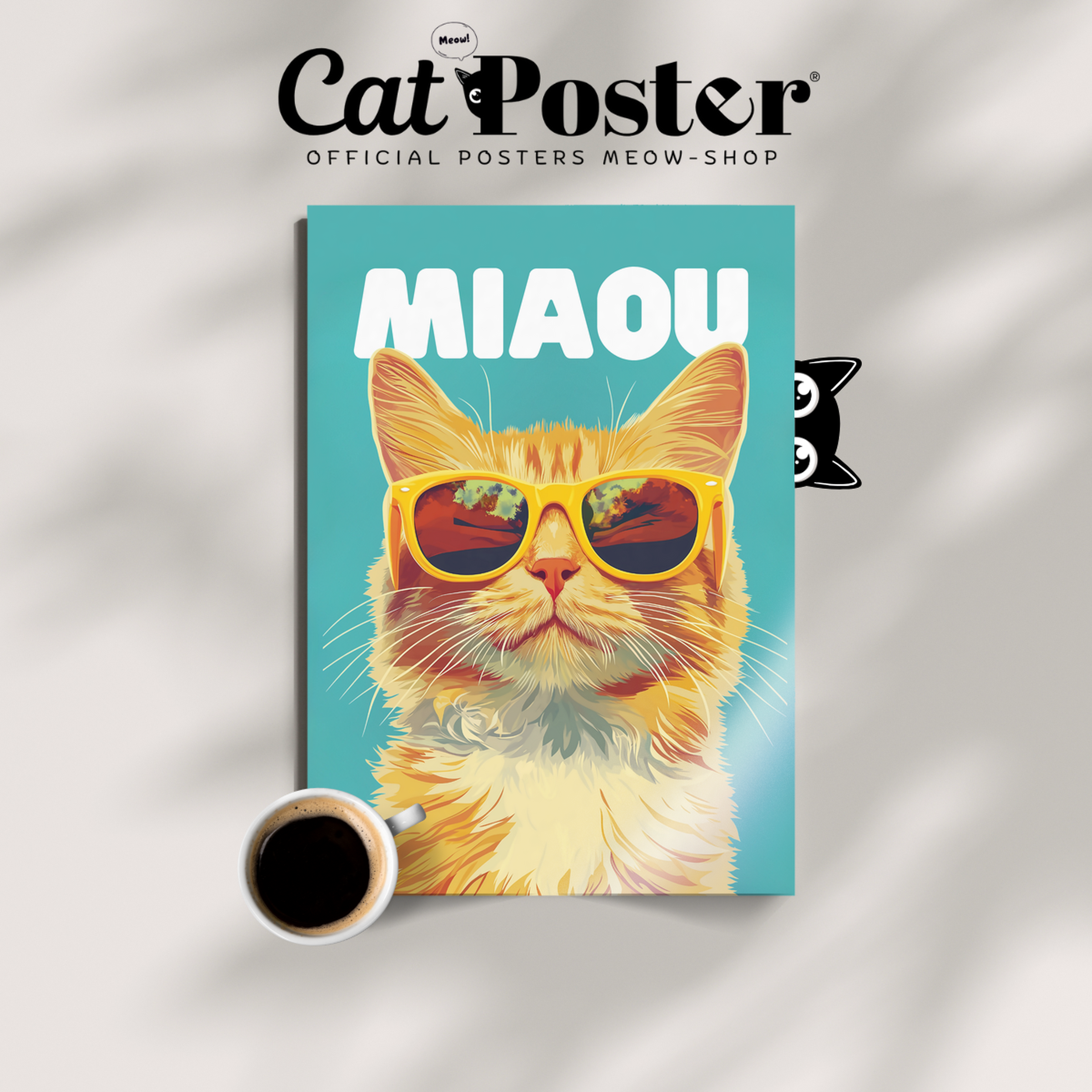 Groovy Cat Blue Miaou