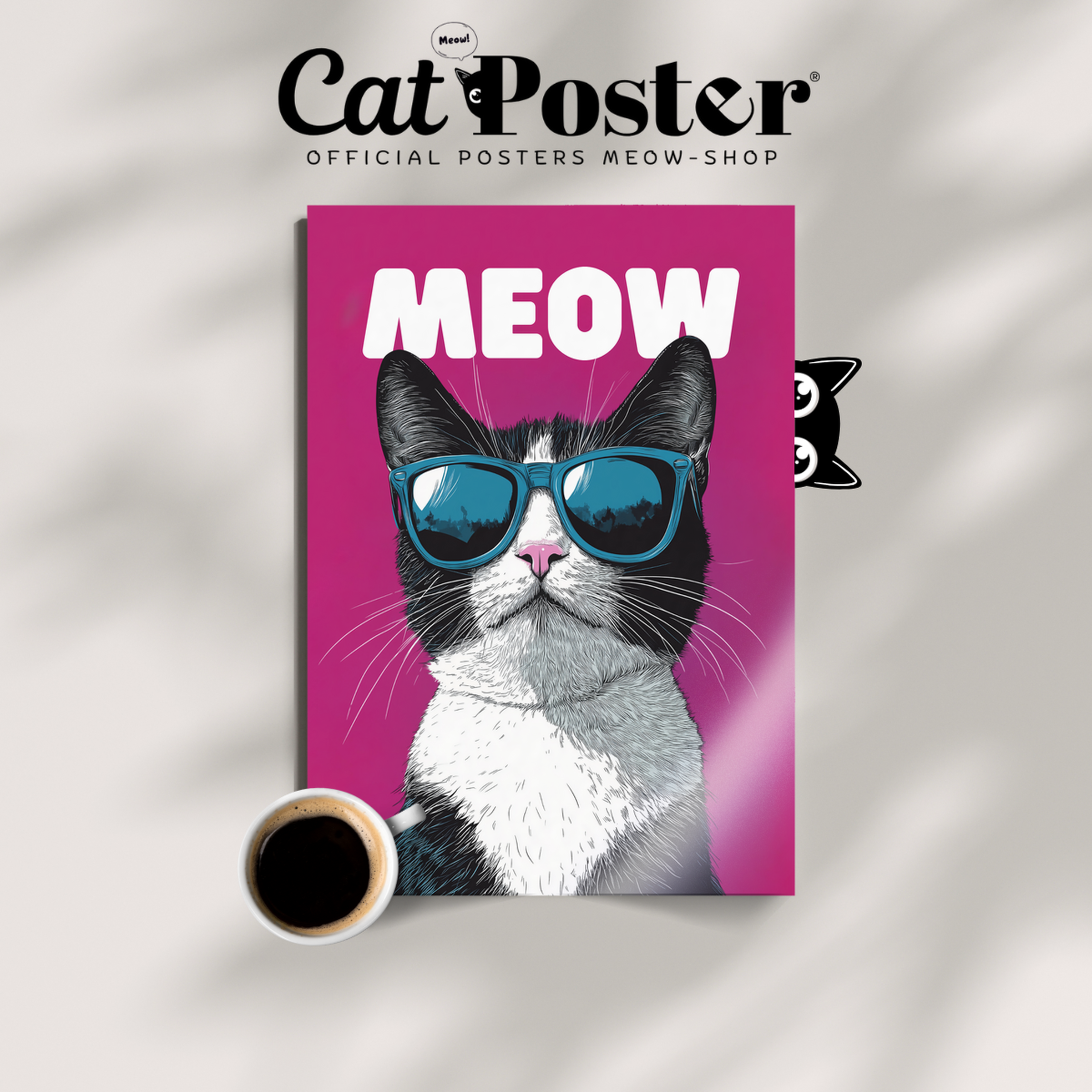 Groovy Cat Magenta Meow