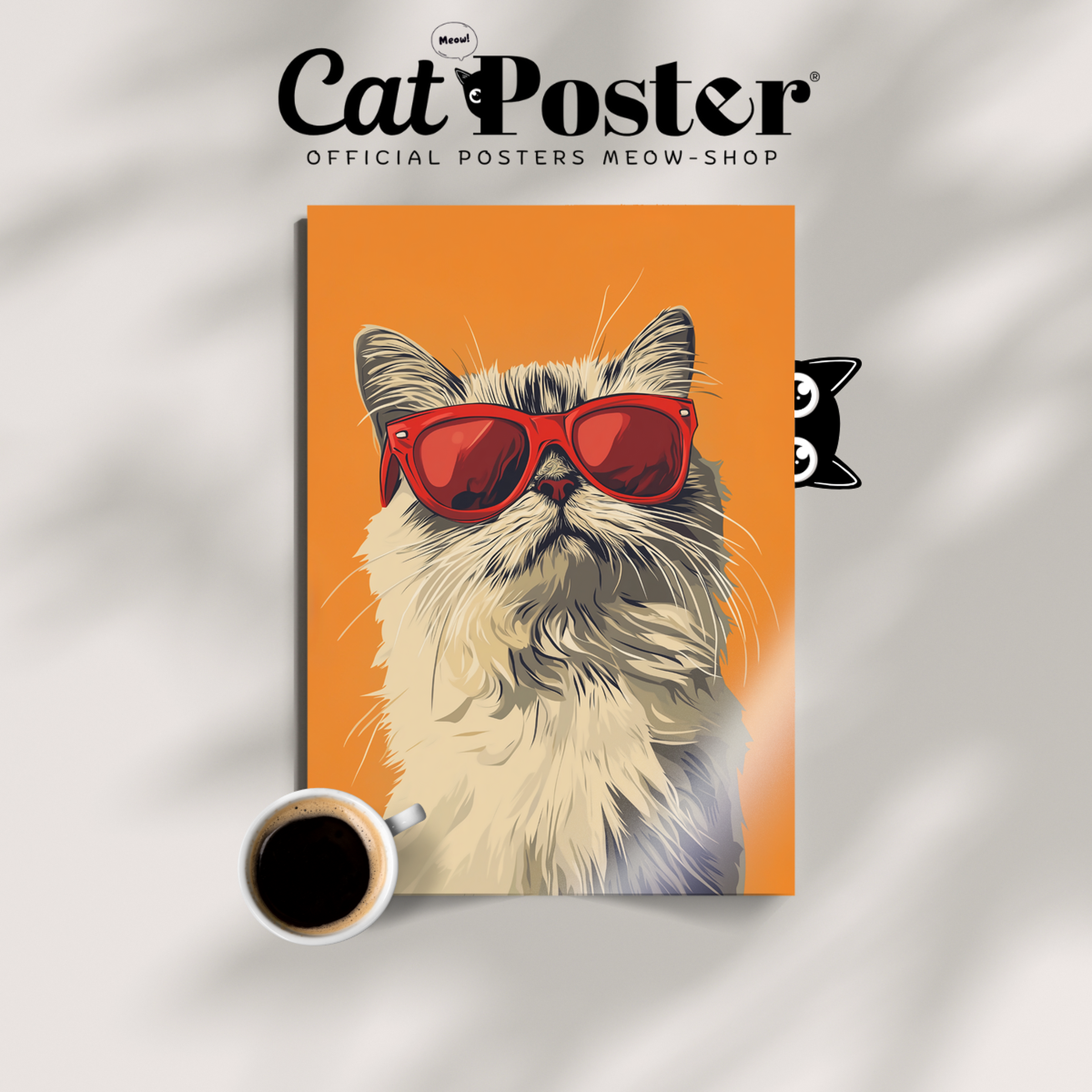 Groovy Cat Red Glass