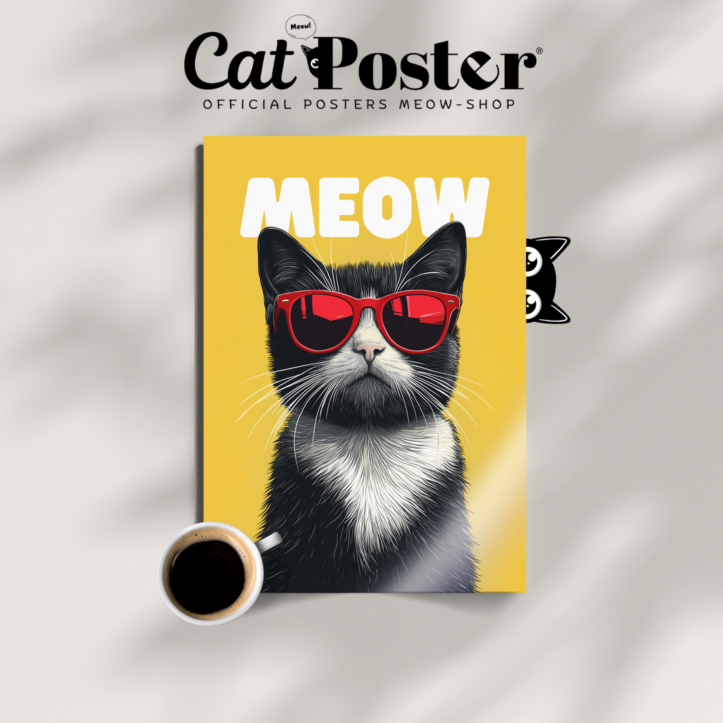 Groovy Cat Yellow Meow