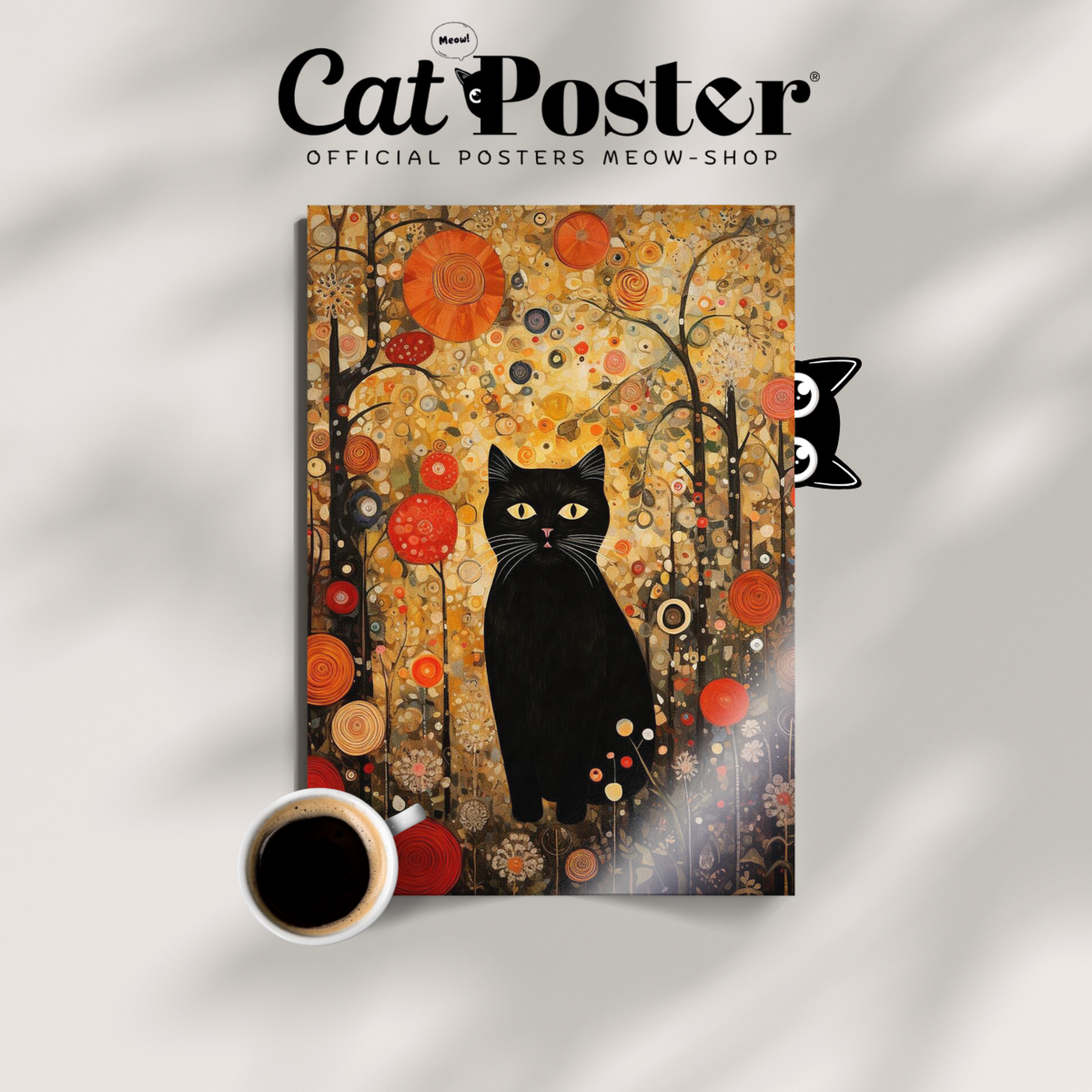 Mystic Cat In Autumn Garden