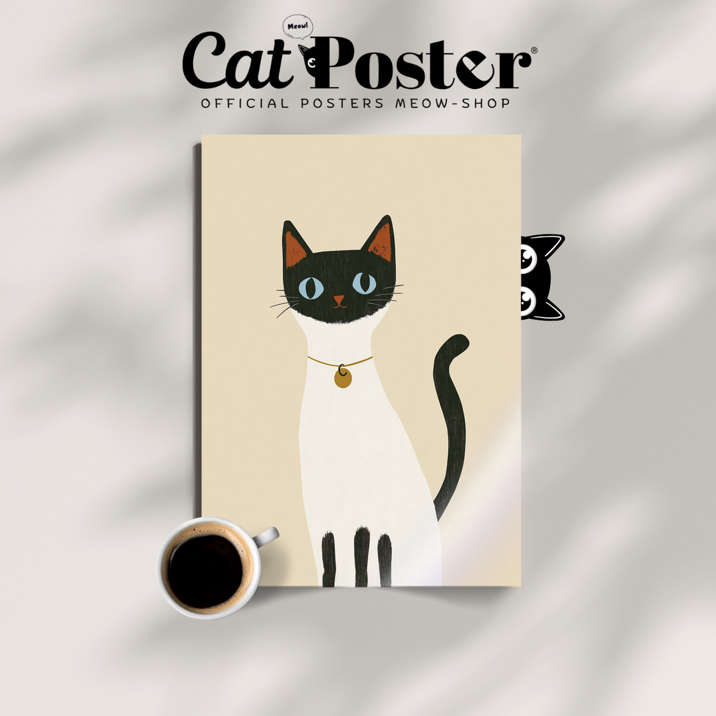 Pop Cat Golden Pendant