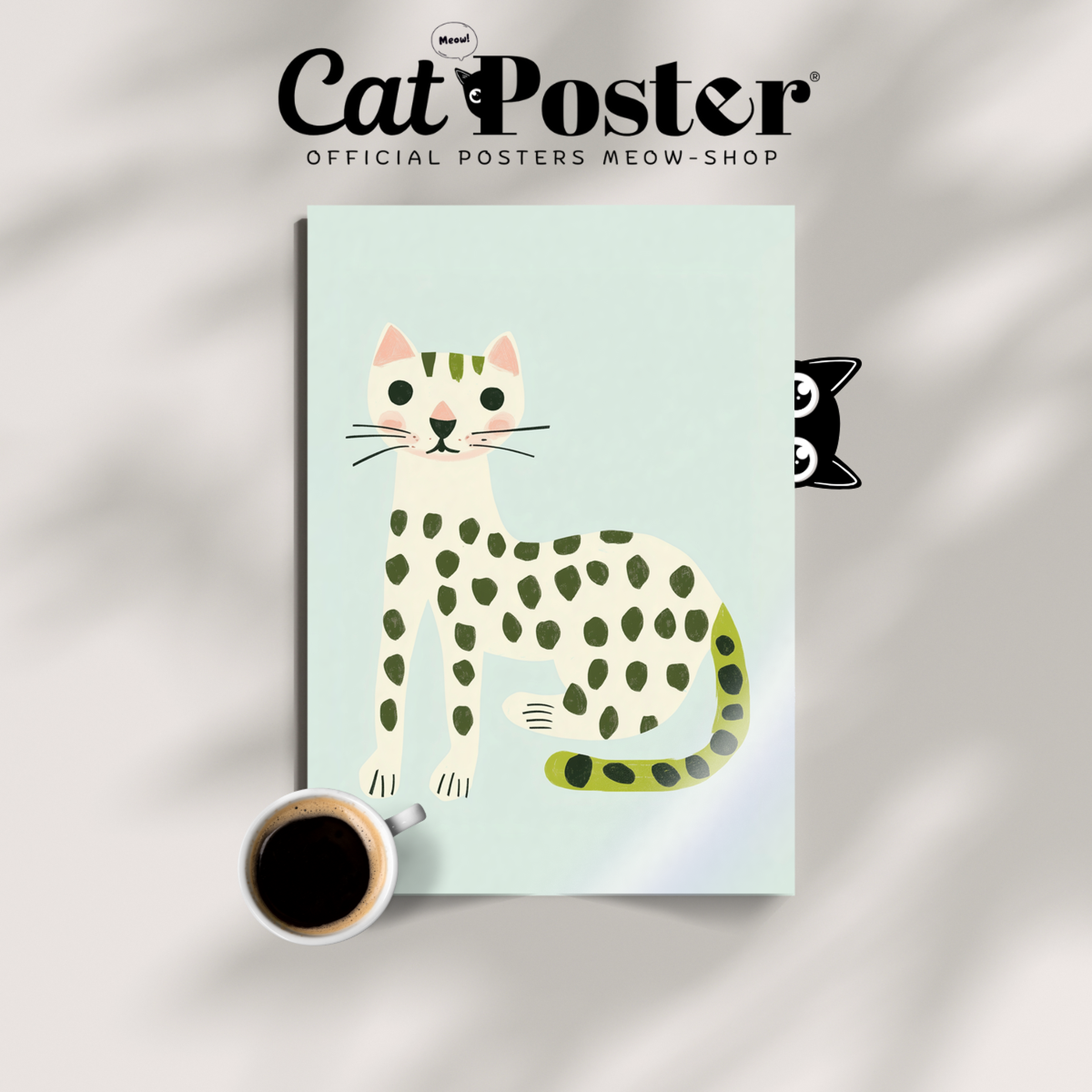 Pop Cat Green Dots