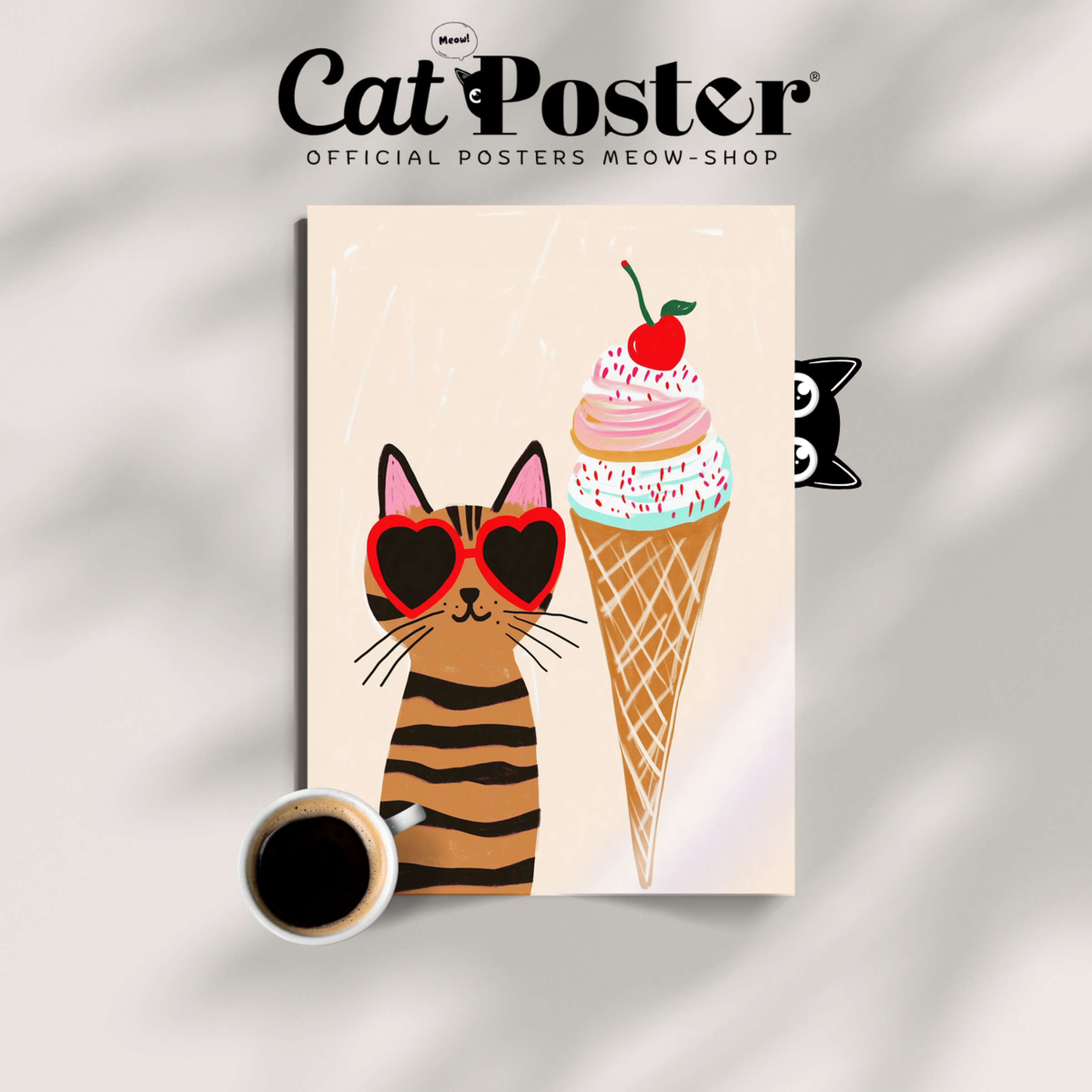 Pop Cat Ice Cream Love