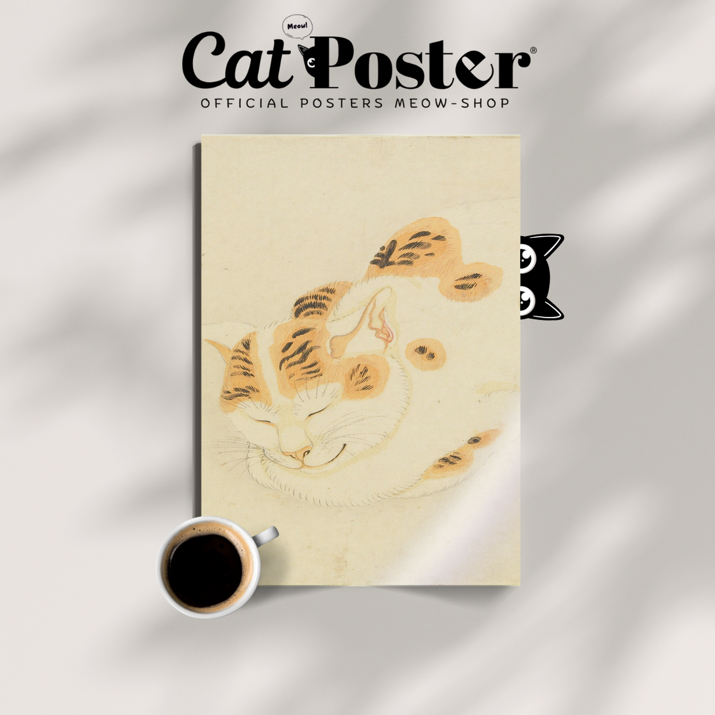 Sleeping Cat Japanese Art