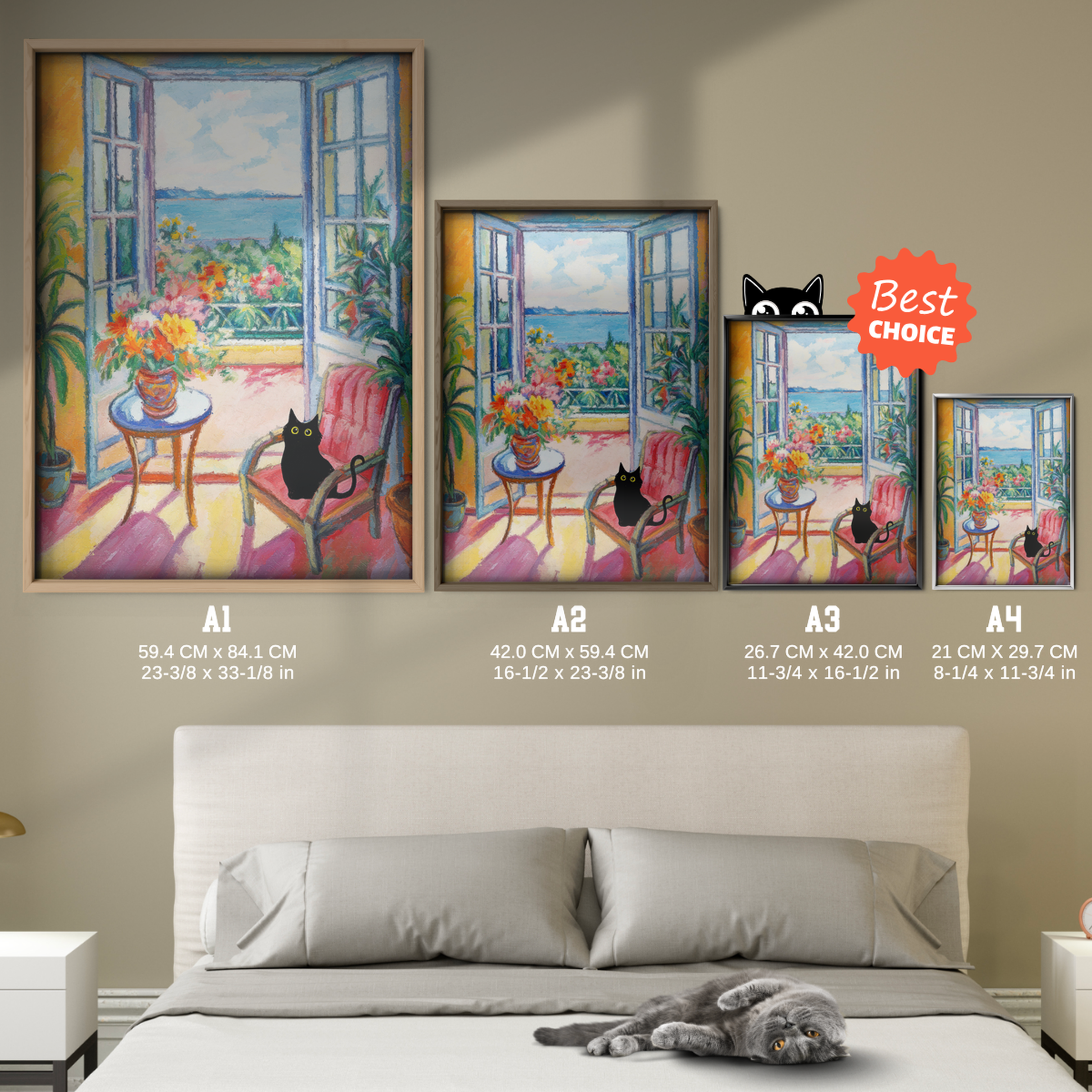 Black Cat By Matisse Open Window