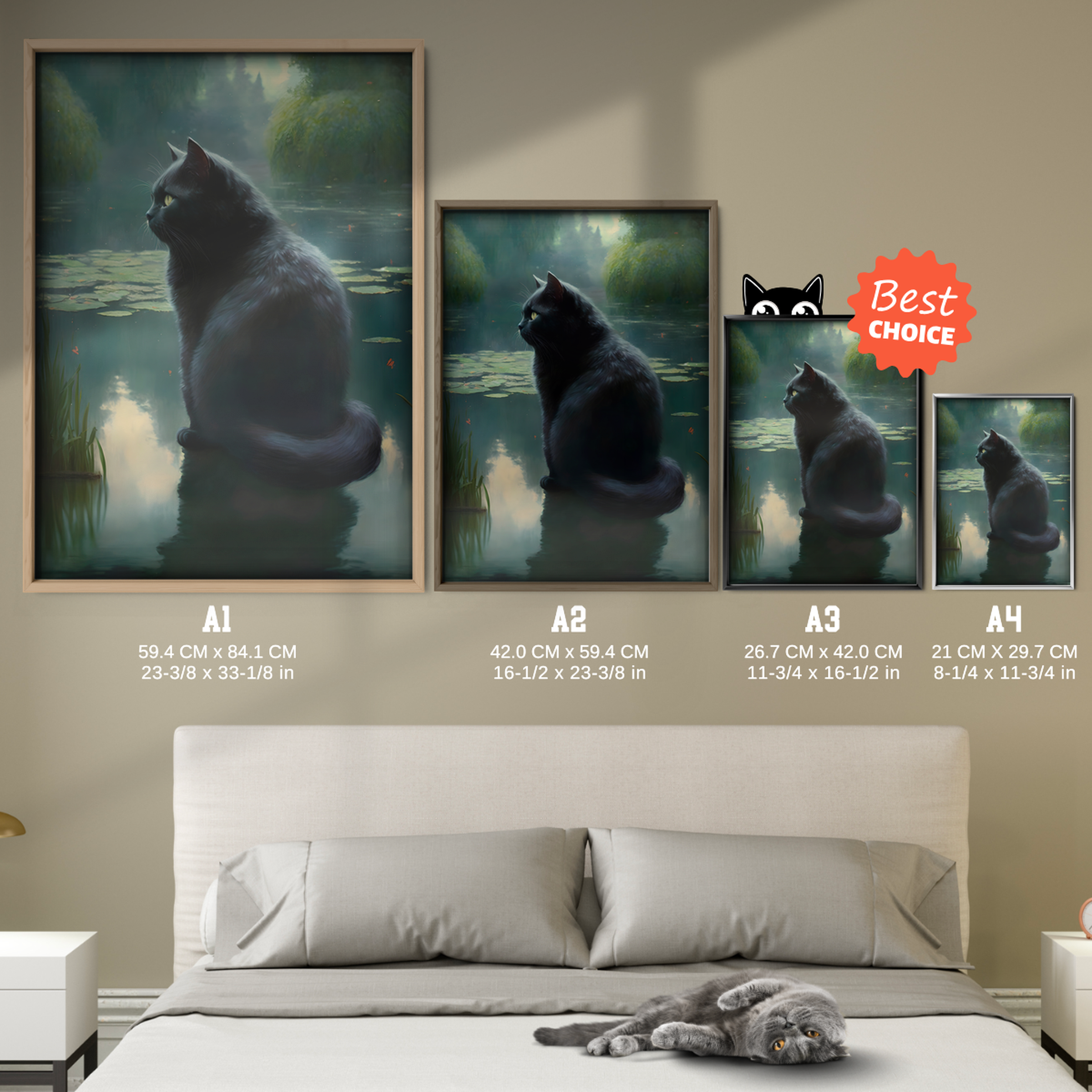 Black Cat By The Lake