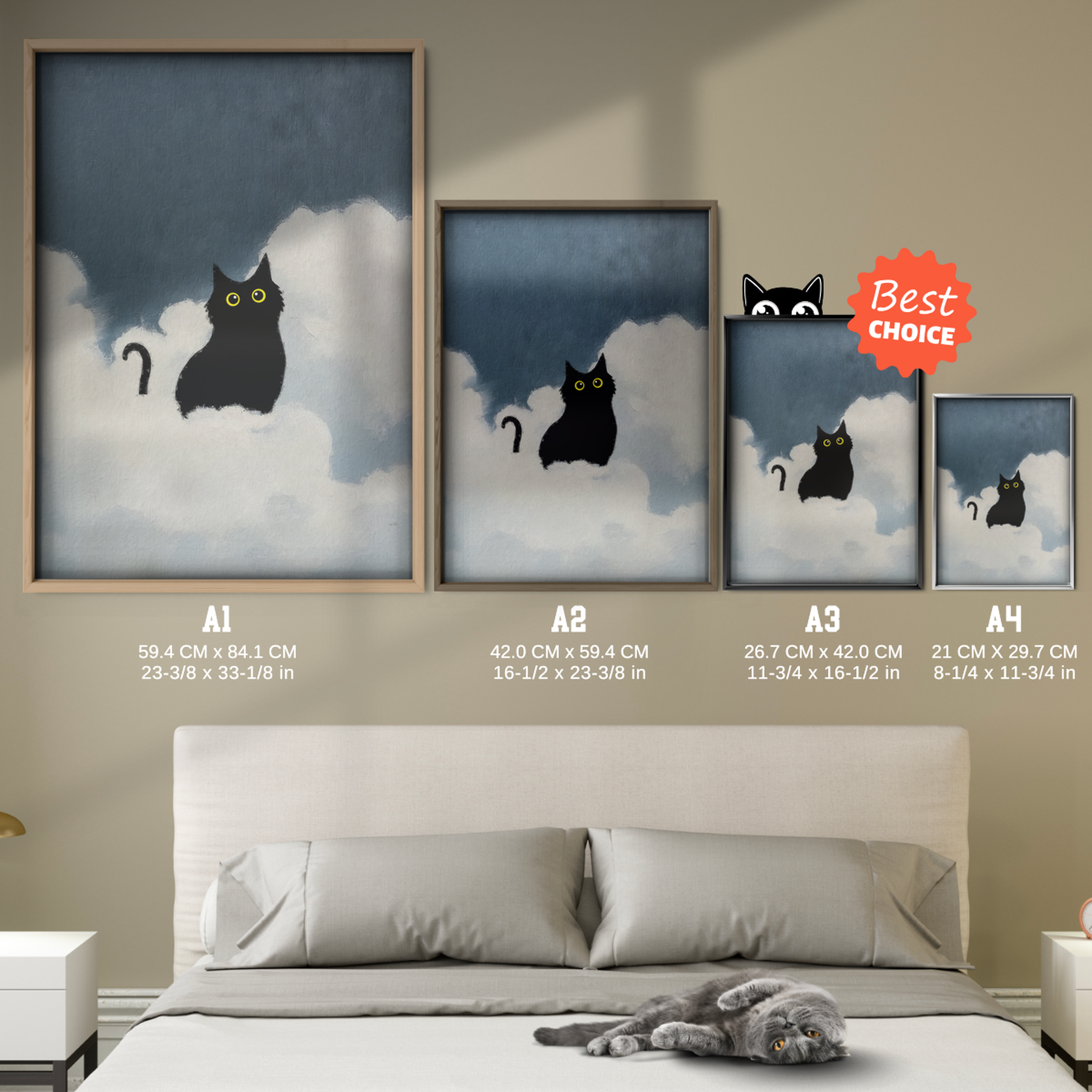 Black Cat In The Clouds 1 3