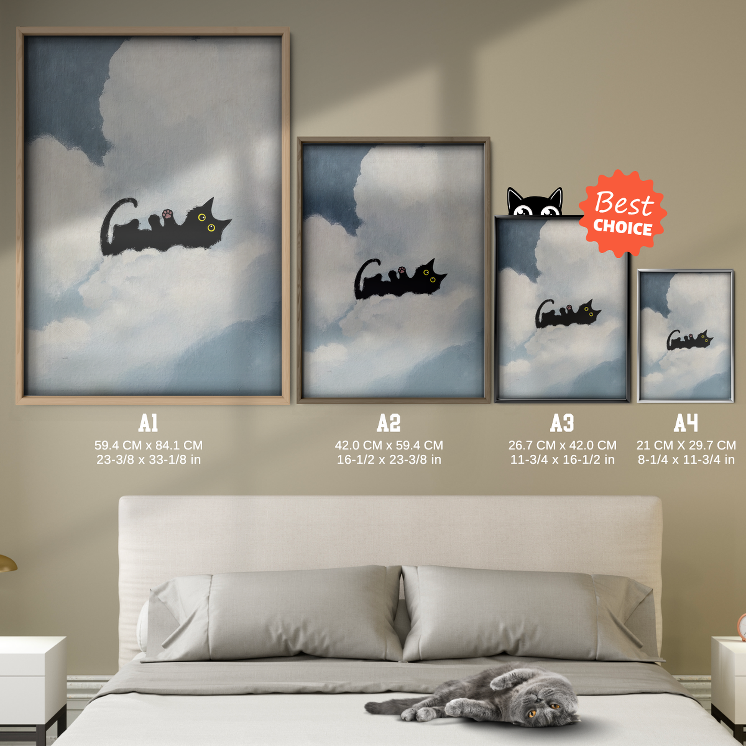 Black Cat In The Clouds 2 3