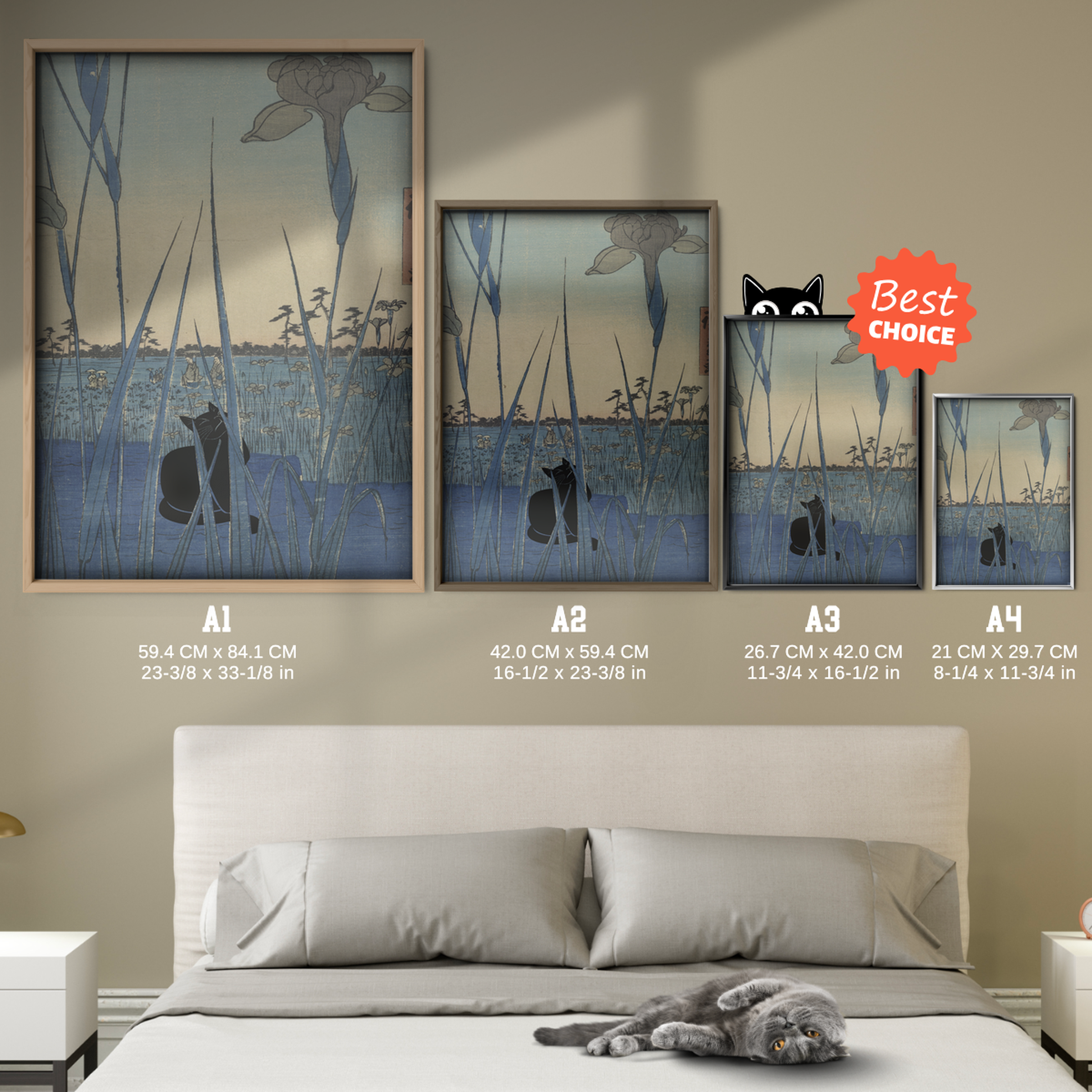 Black Cat X Hiroshige Irises At Horikiri