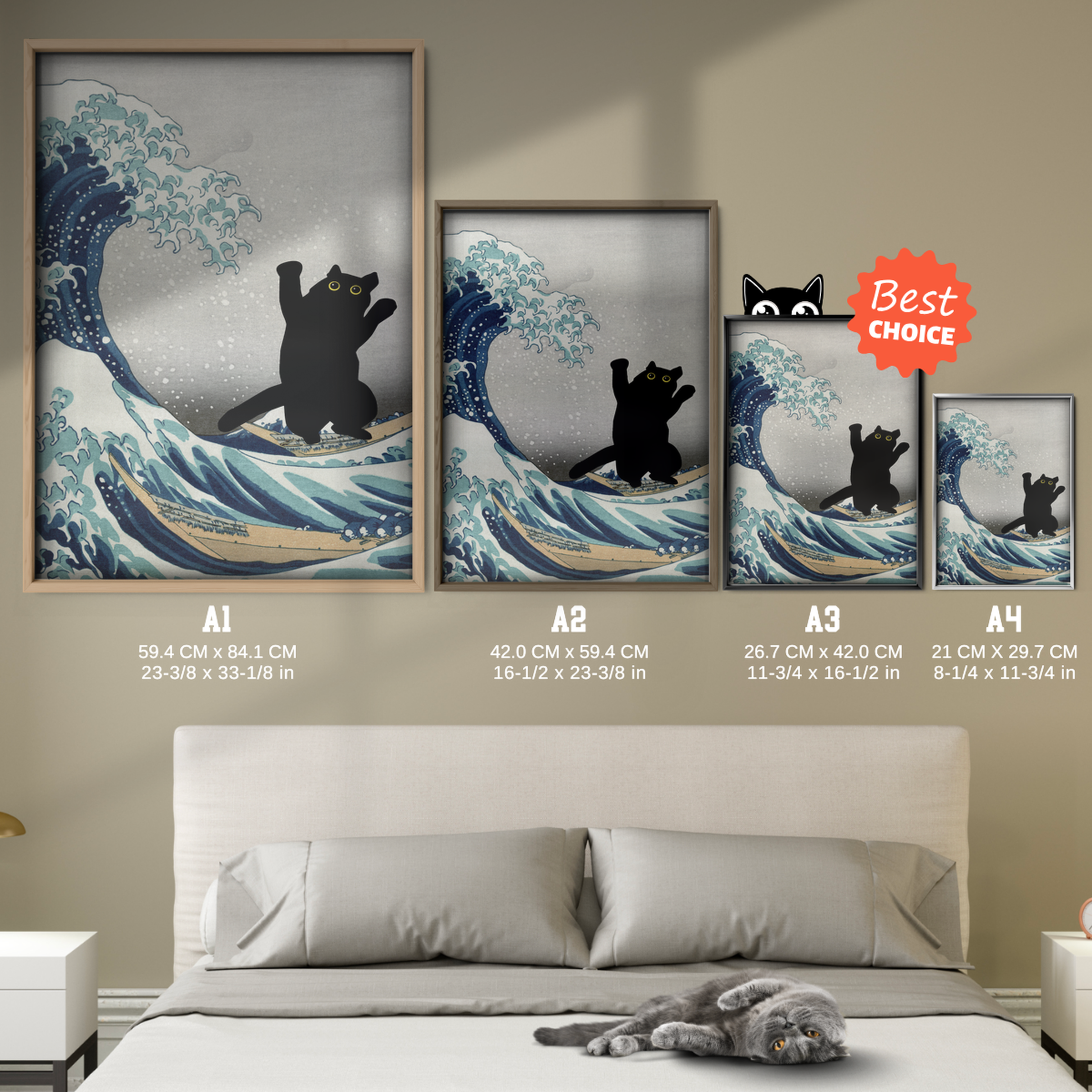 Black Cat X Katsushika Hokusai