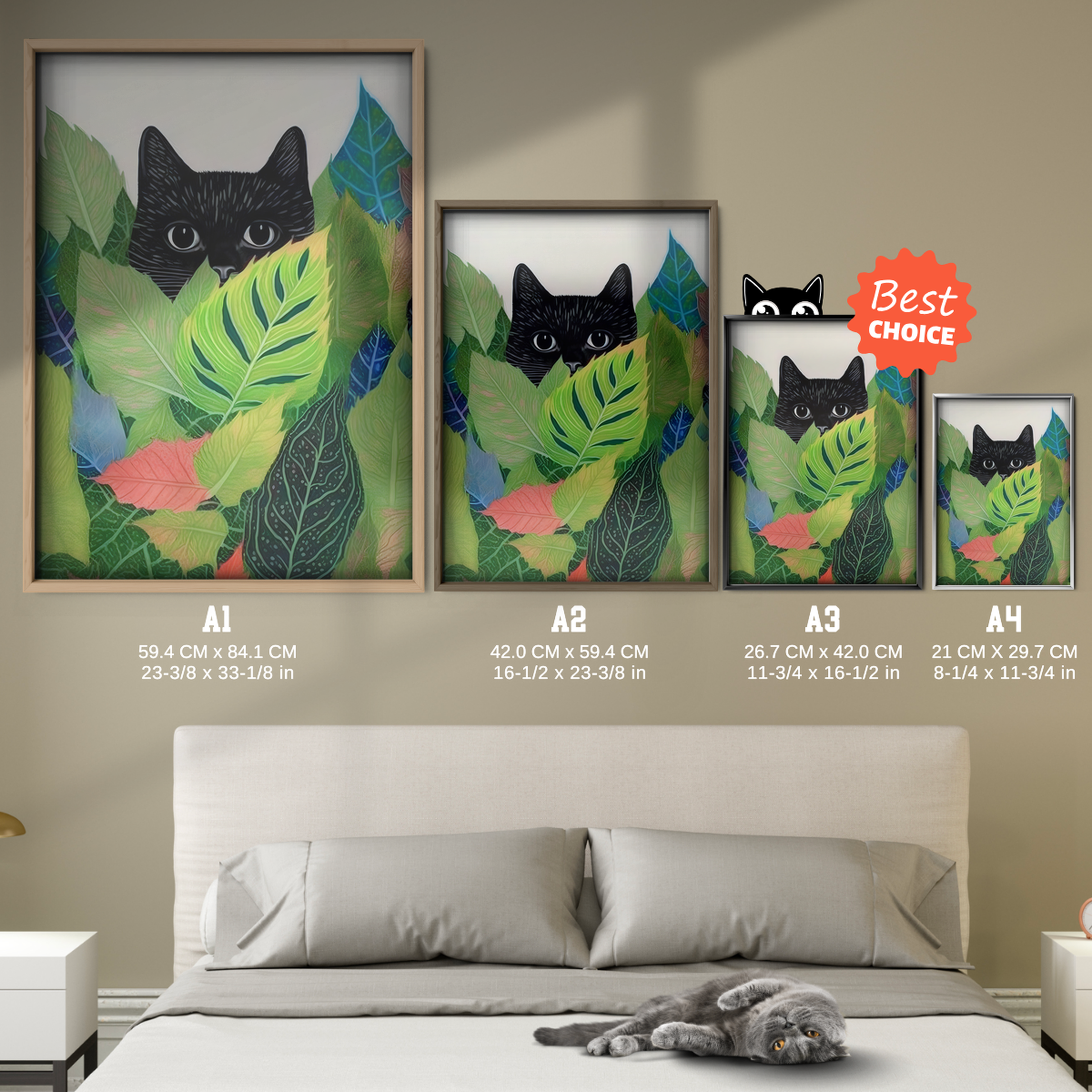 Cat Hiding In Leaves