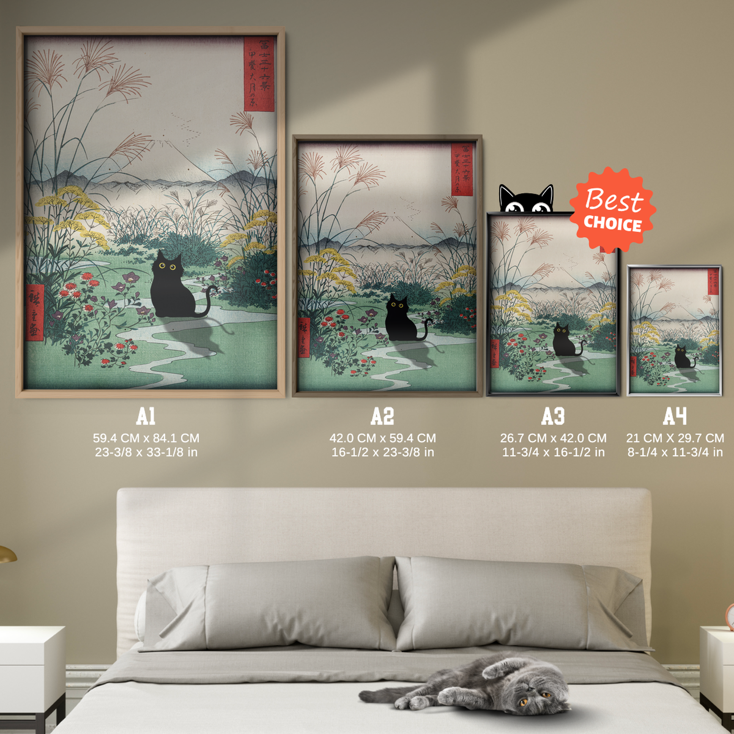 Cat In Hiroshige Autumn Moon