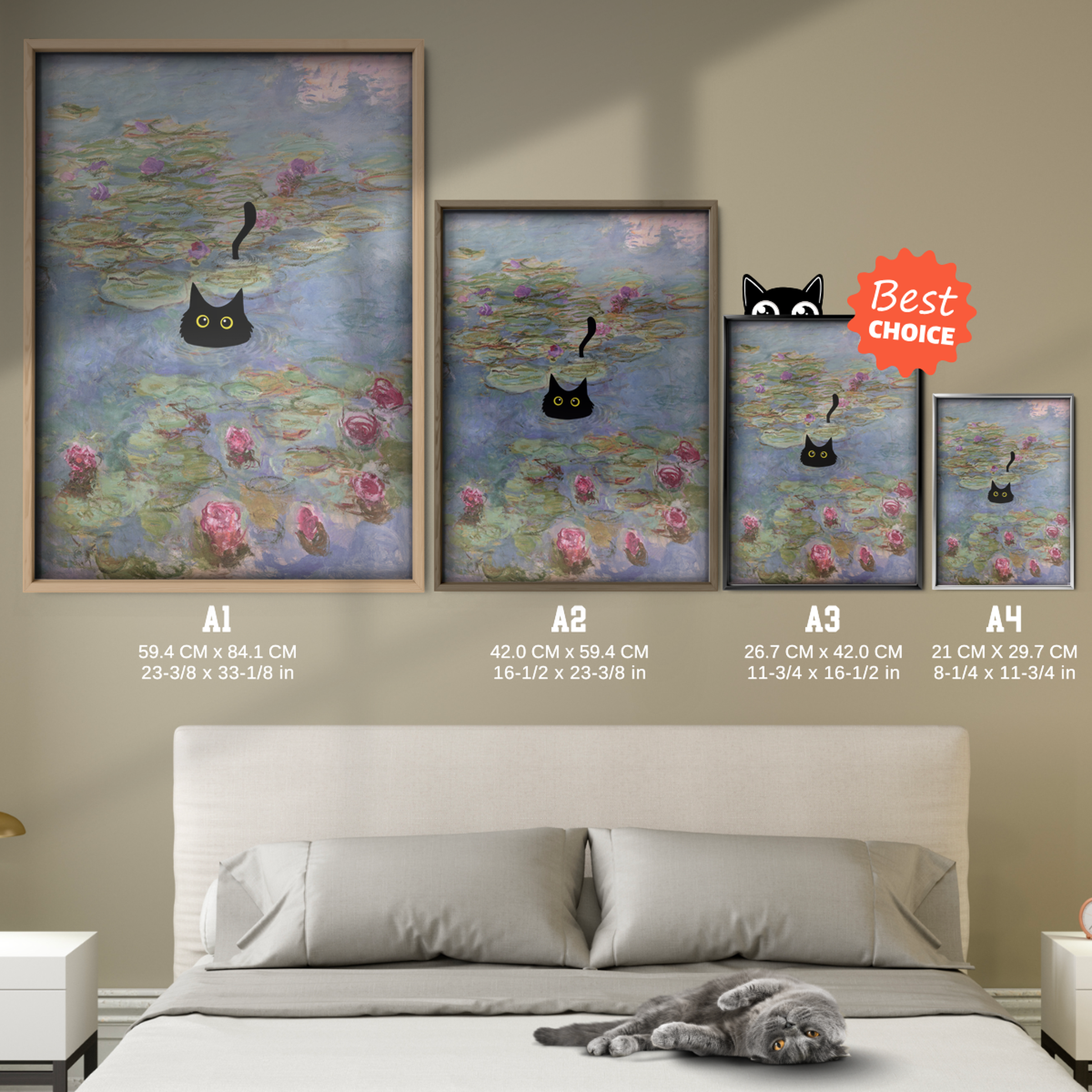 Cat In Monet Water Lilies Ii
