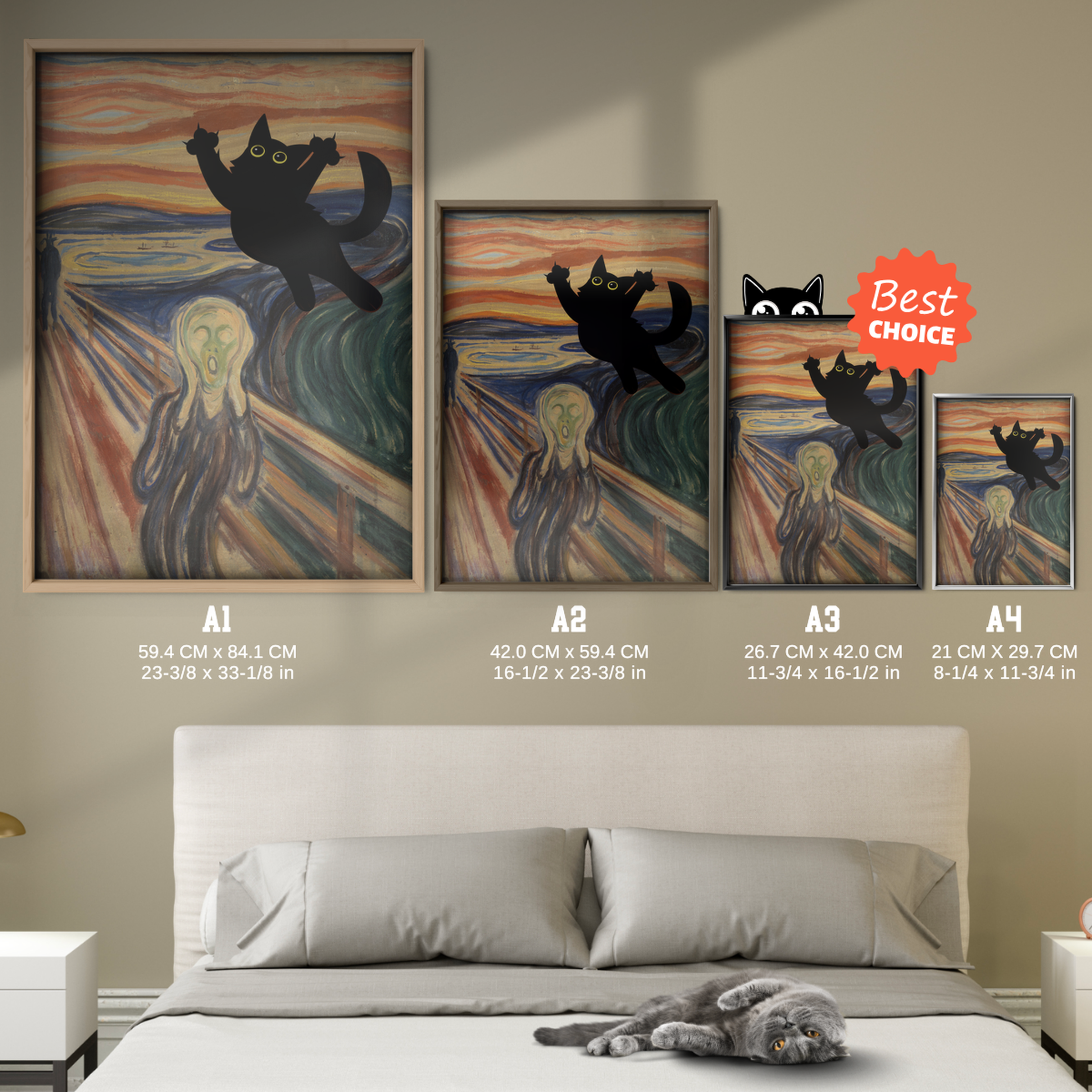 Cat Jump X Van Gogh The Scream