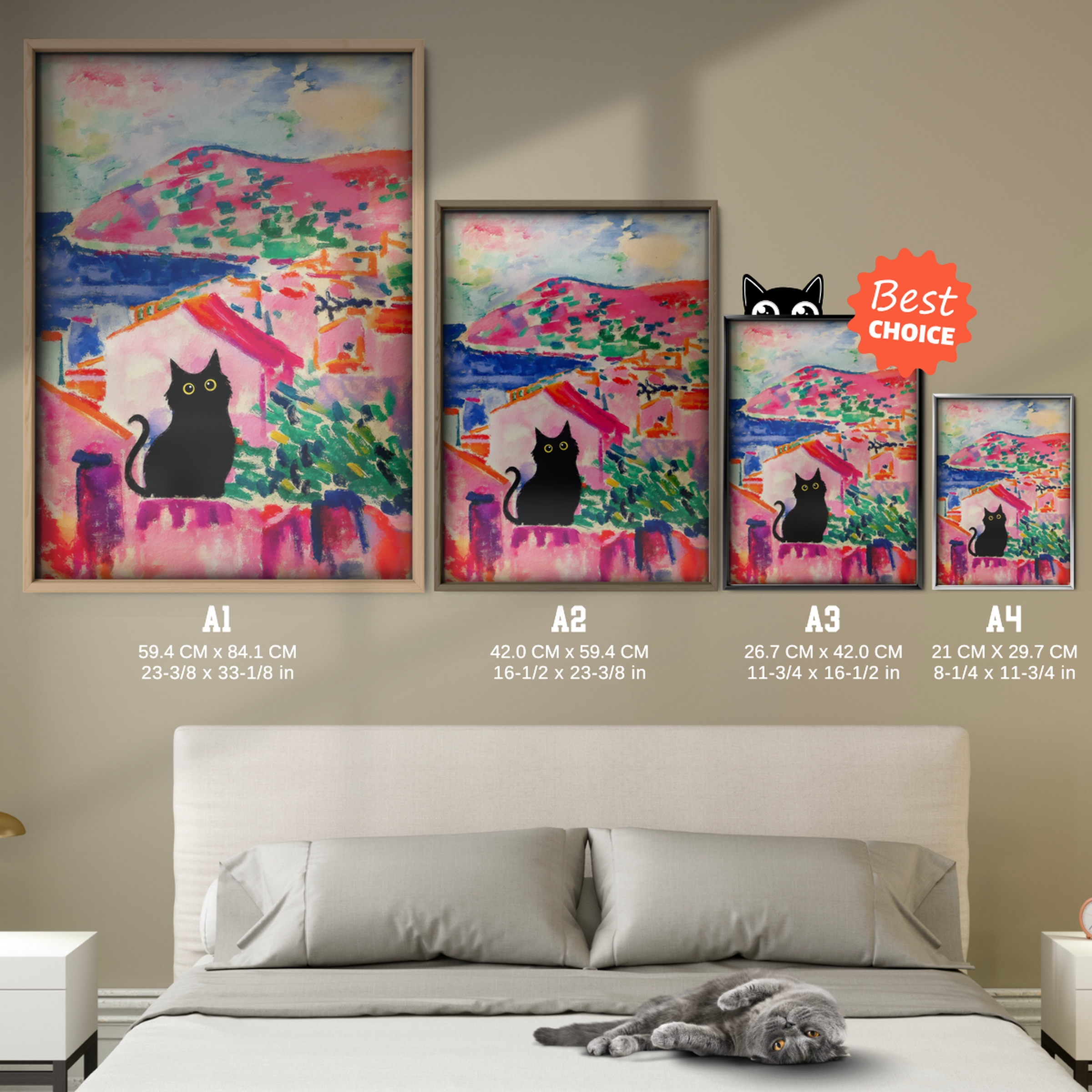 Cat Matisse Mediterranean Landscape