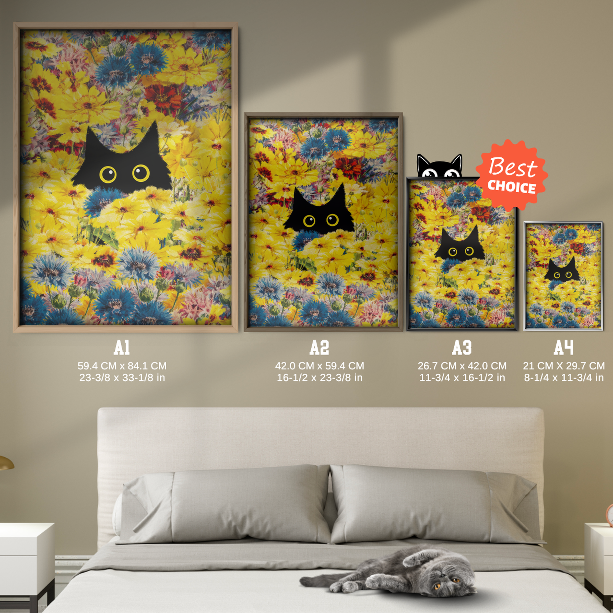 Cat Monet Chrysanthemums