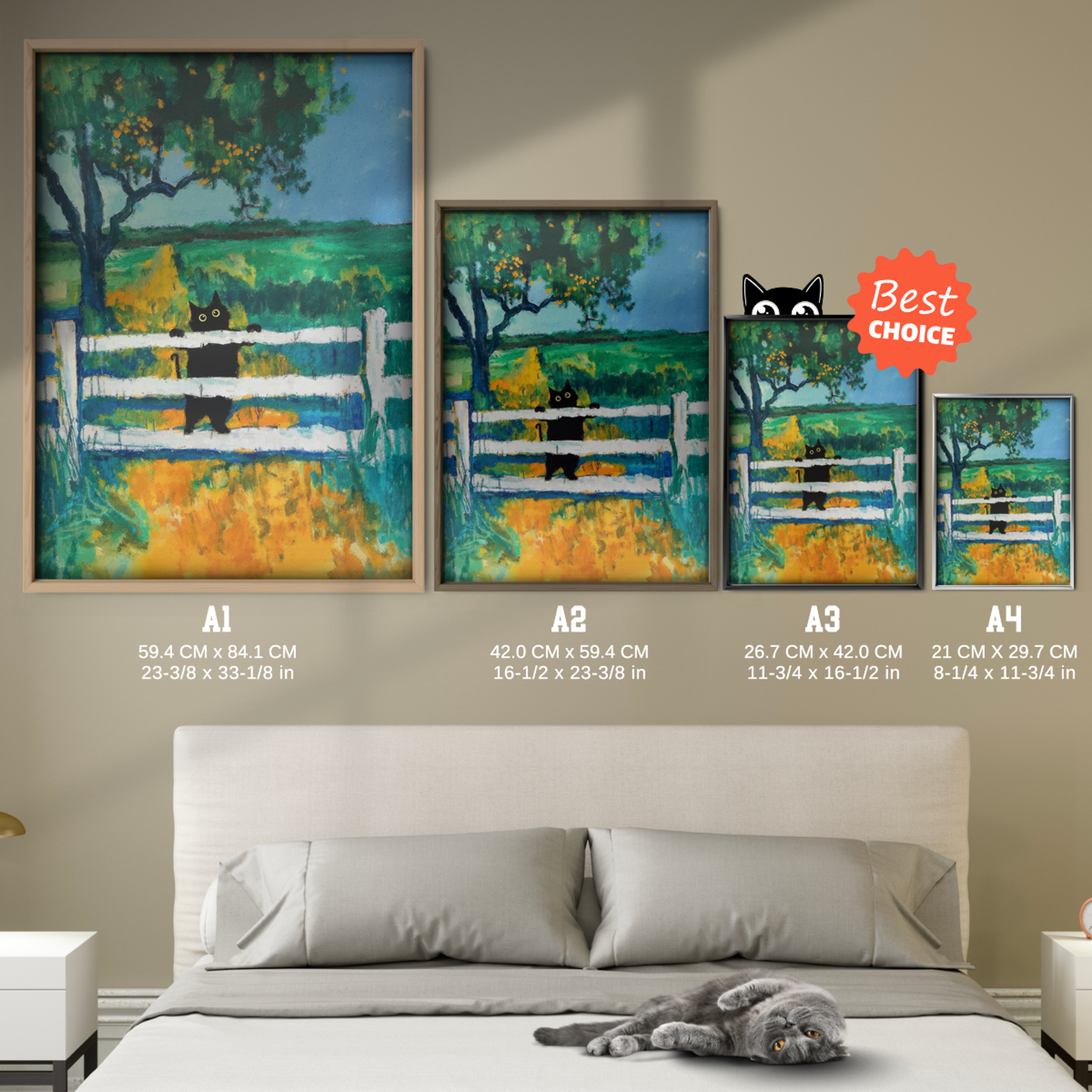 Cat On A Countryside Fence