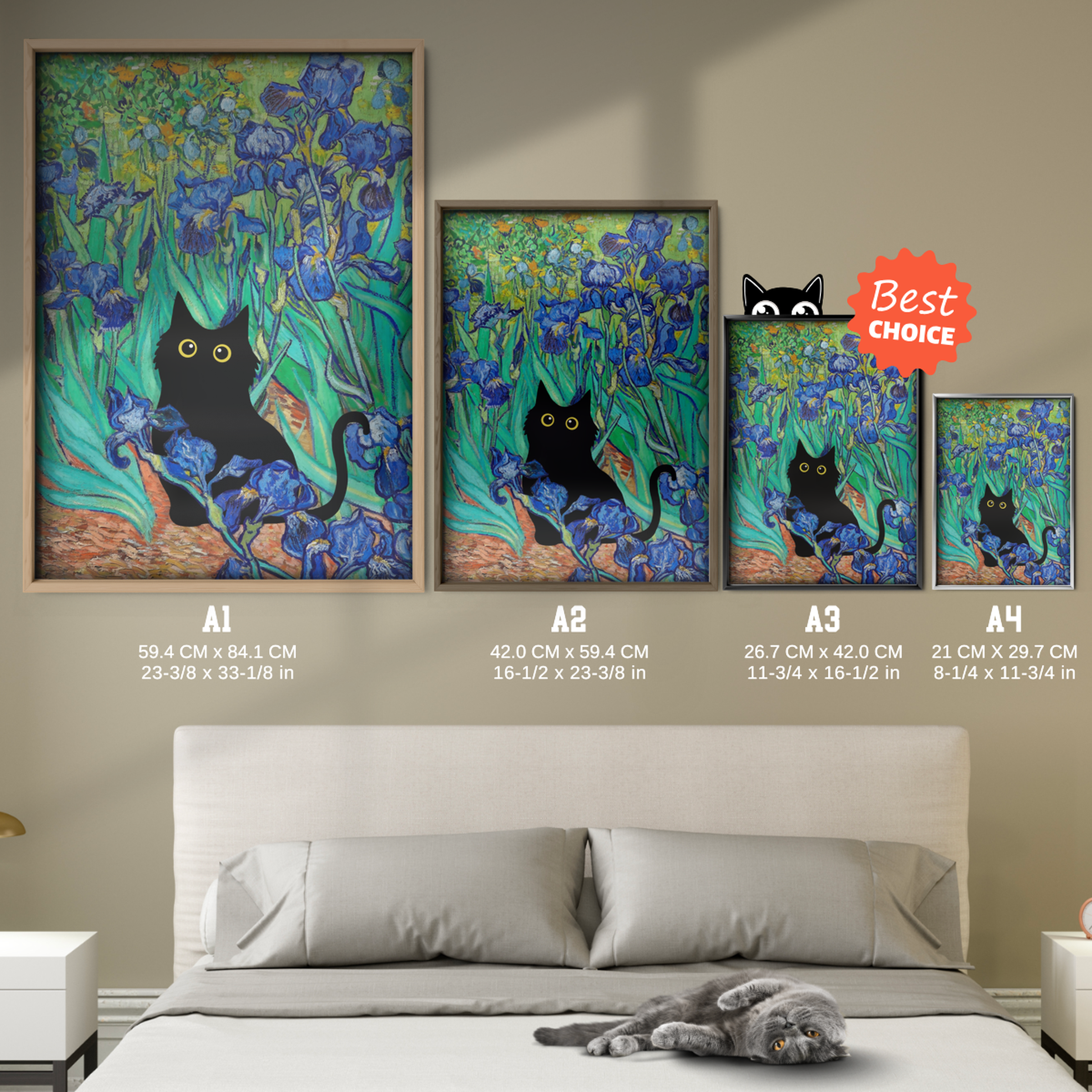 Cat X Van Gogh Iris