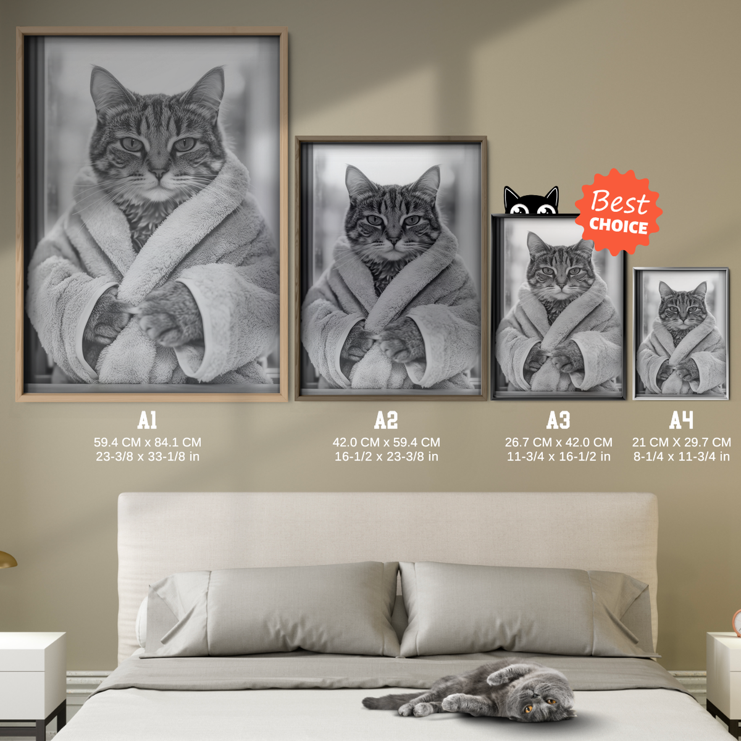 Cozy Cat Bathrobe Look